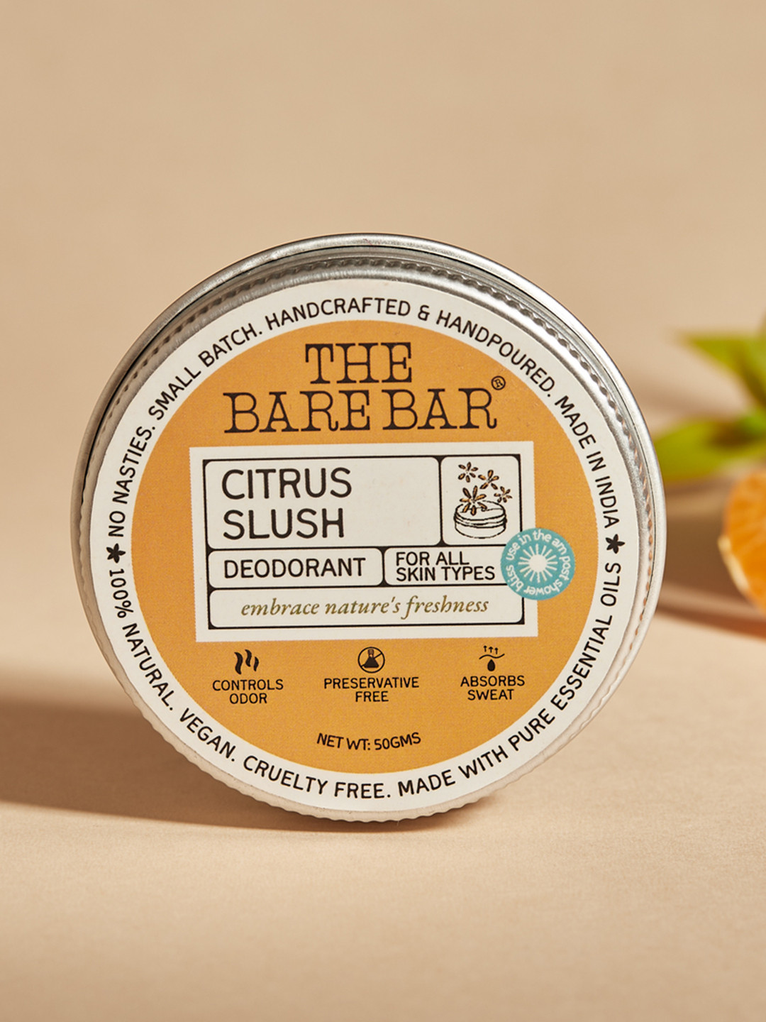 The Bare Bar Citrus Slush Deodorant - 50 g