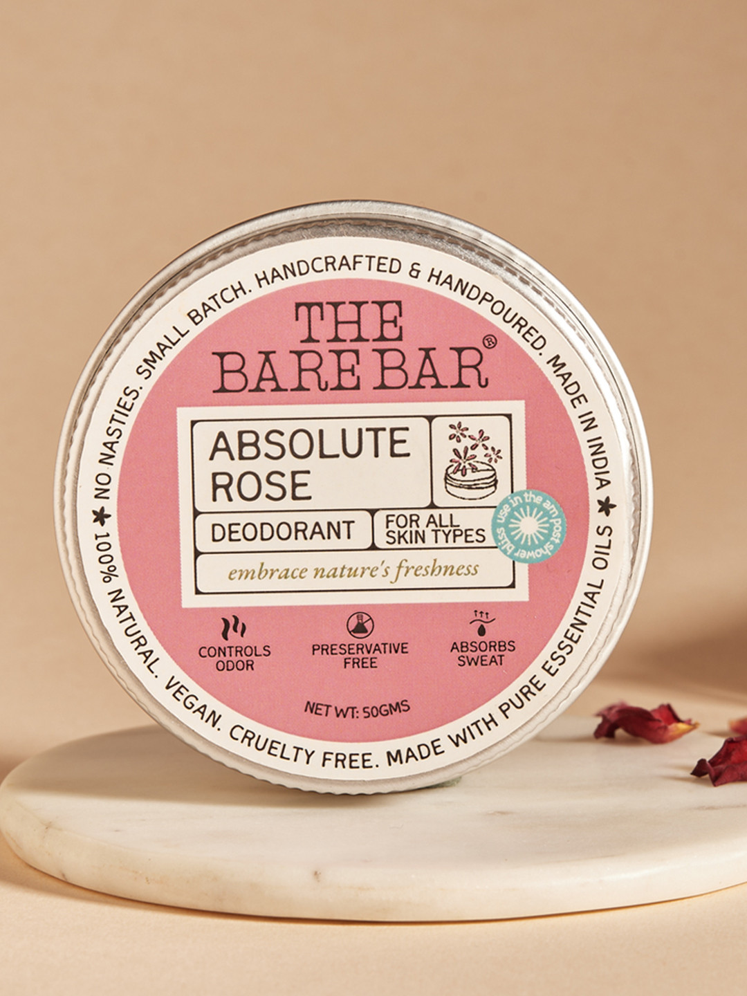 The Bare Bar Absolute Rose Deodorant- 50 g