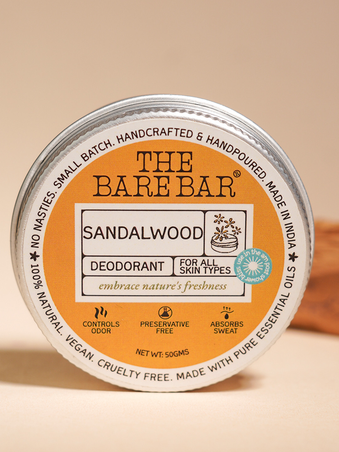 The Bare Bar Sandalwood Ylang Ylang Deodorant- 50 g