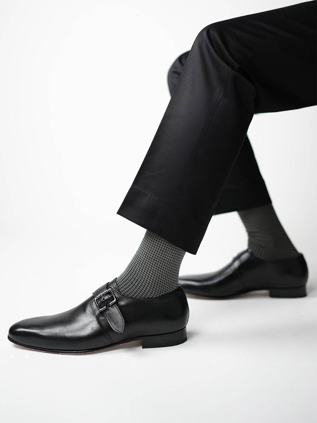 Theater Men Green Mercerized Cotton Formal Socks
