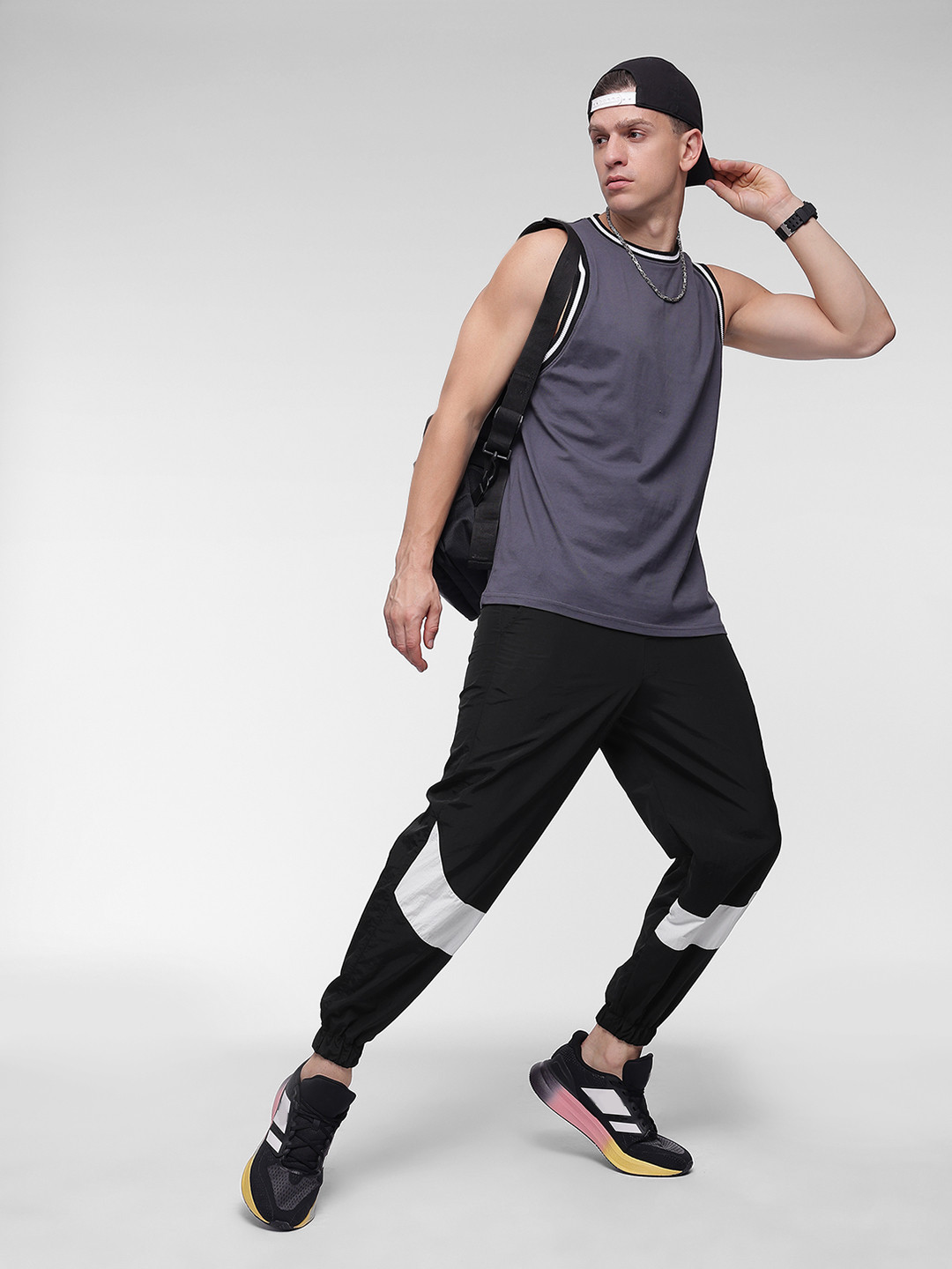FCUK Men Colorblocked Detail Joggers