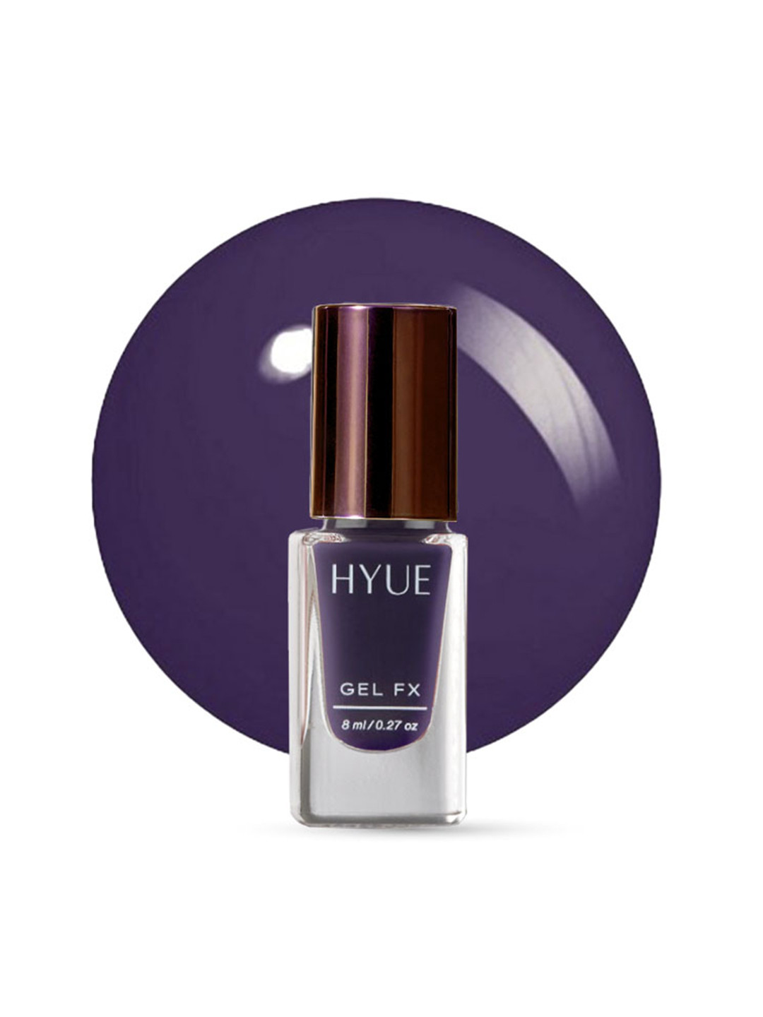 HYUE Gel FX Nail Paint Almost Black Quick Dry and Chip Resistant - 14 Day Long Wear-8ml