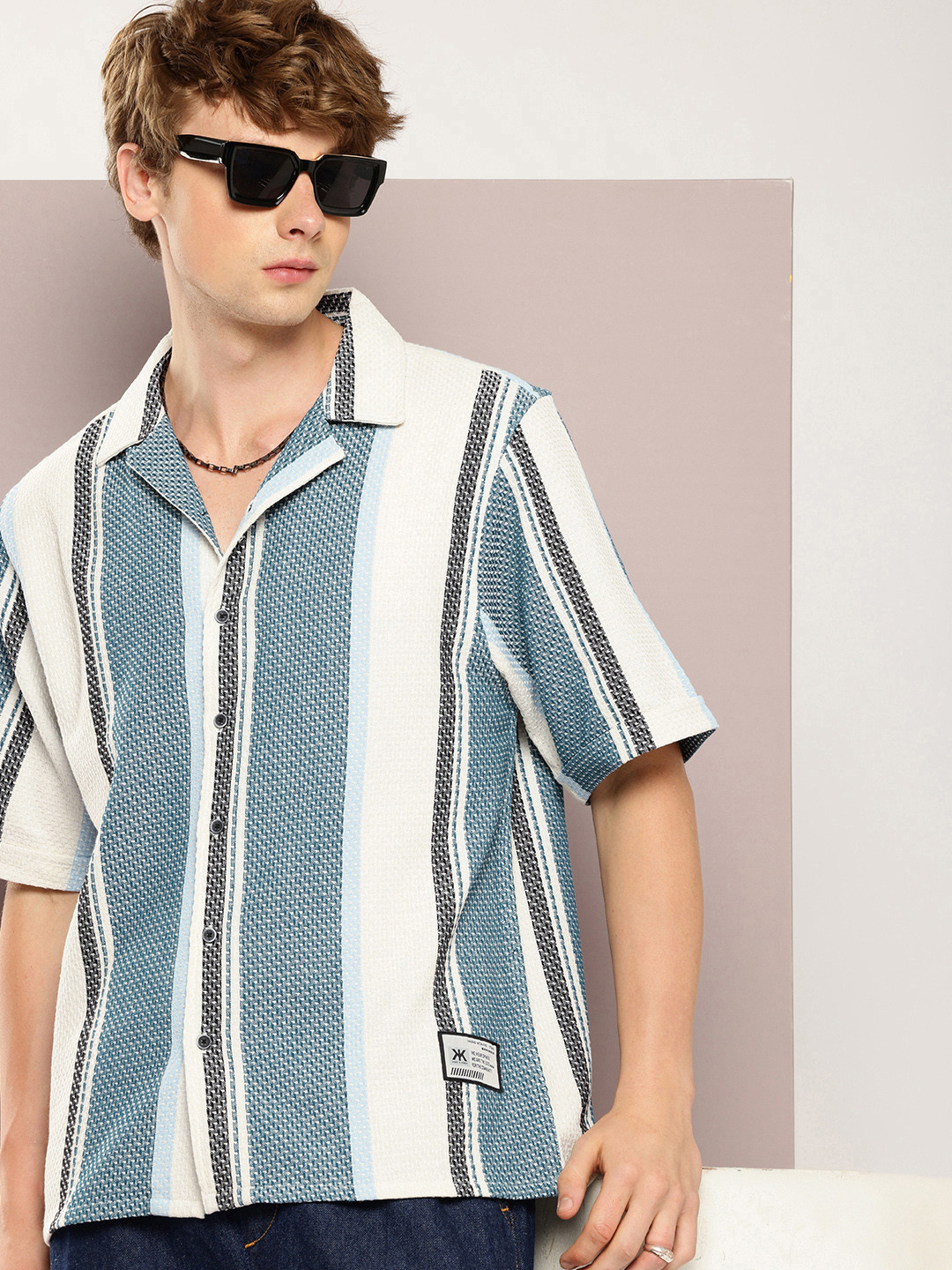 Kook N Keech Premium Striped Relaxed Fit Casual Shirt