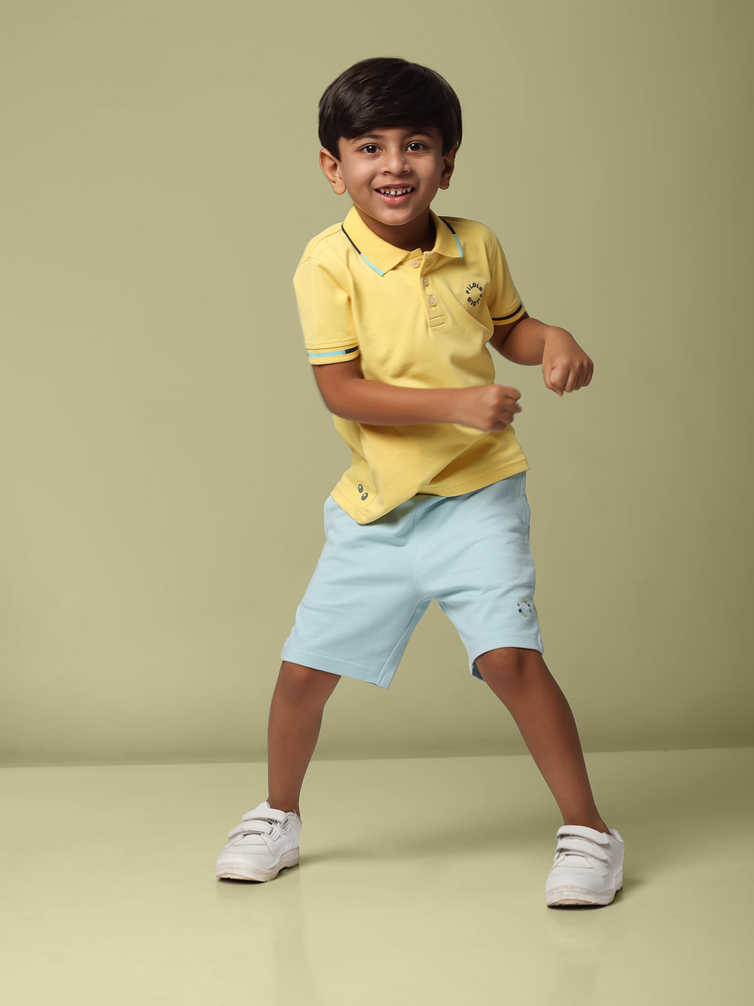 PILOLO Boys Polo with Striped Trim