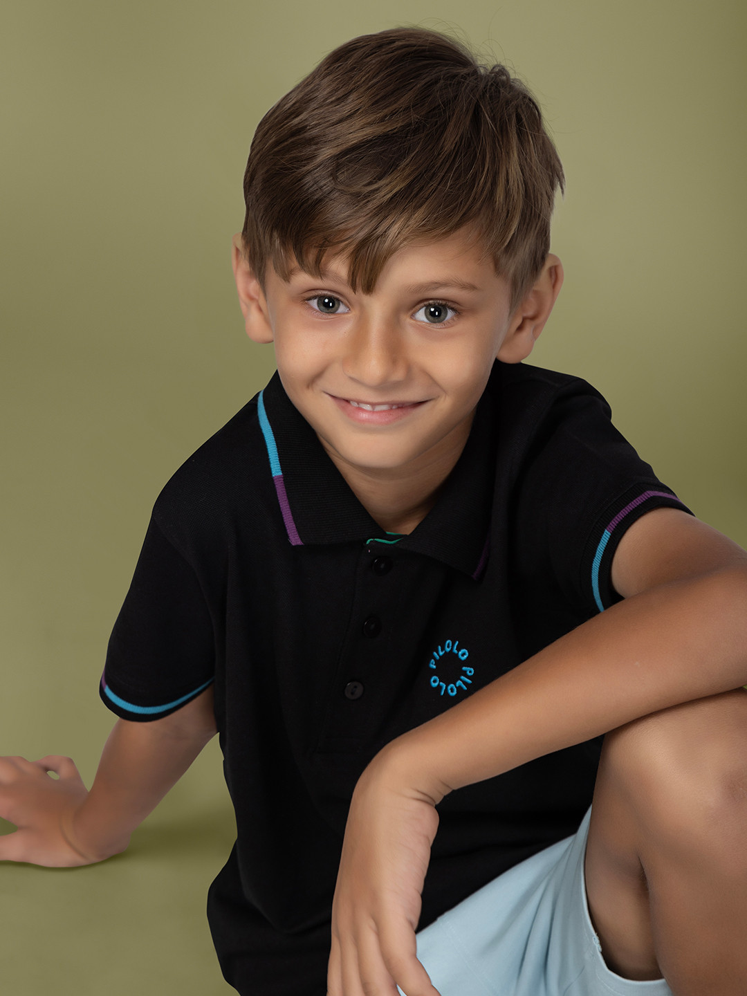 PILOLO Boys Polo Collar T-shirt