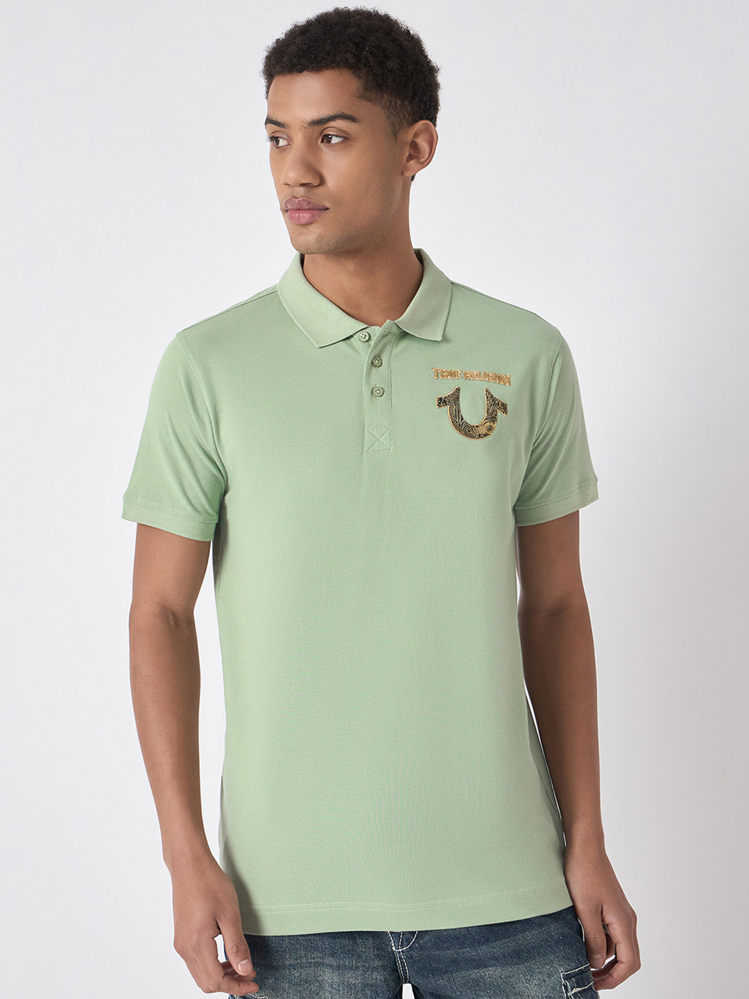 True Religion Men Polo Collar T-shirt
