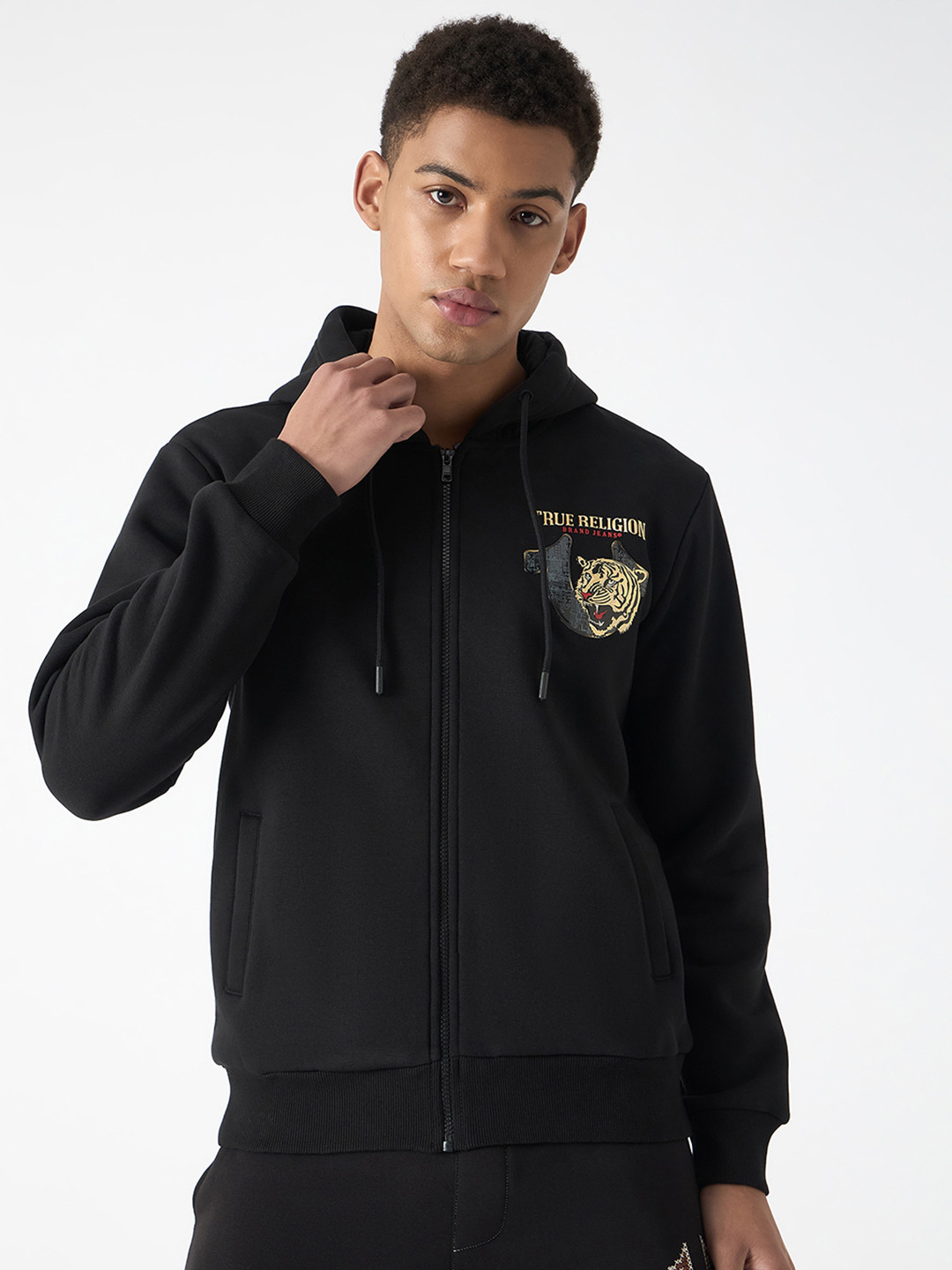 True Religion Men Animal Printed Hooded Sweatshirt