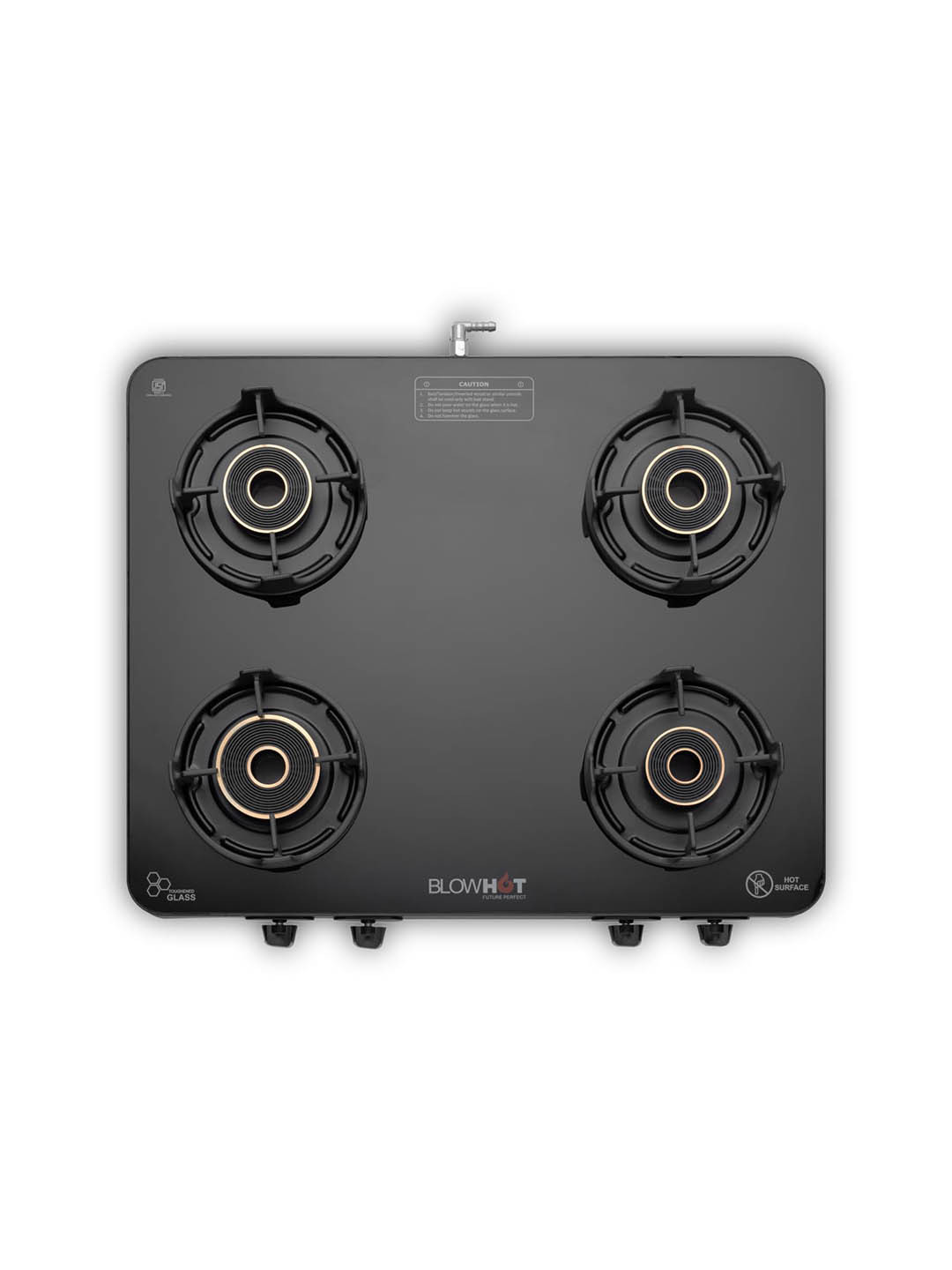 BLOWHOT 4 Burners Glass Manual LPG Gas Stove
