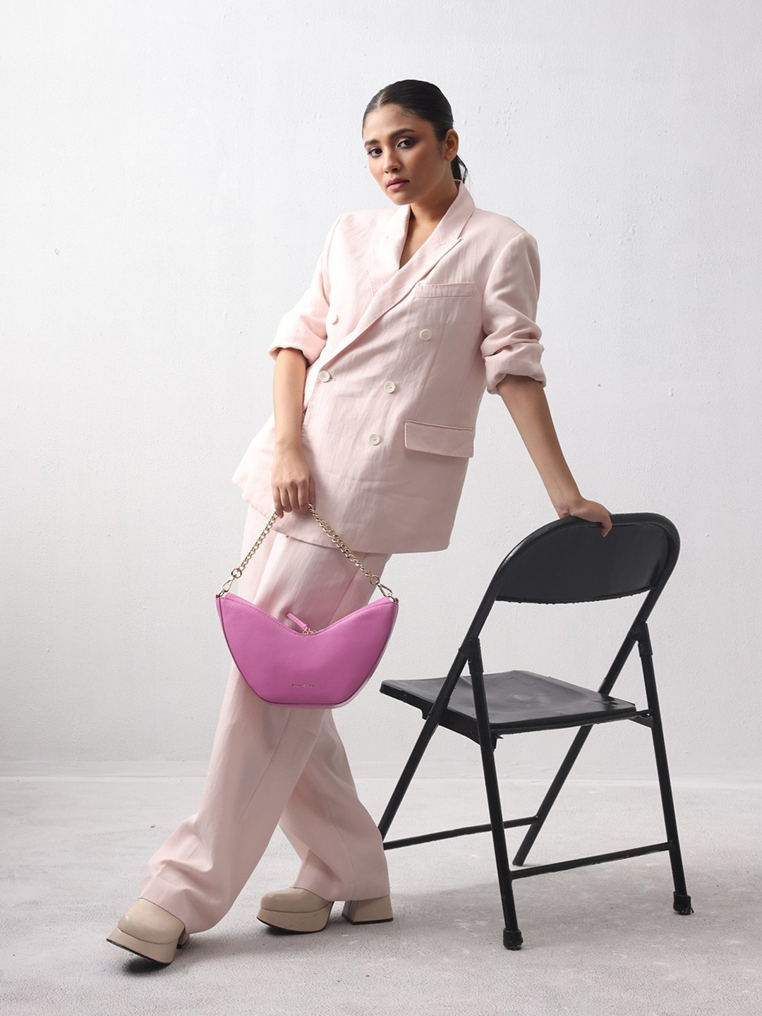 Women Pink Genuine Leather Erin HandBag