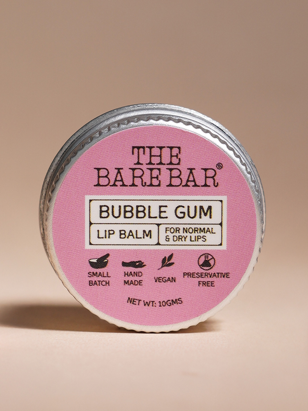 The Bare Bar Bubblegum Lip Balm With Jojoba & Coconut Oil - 10 g