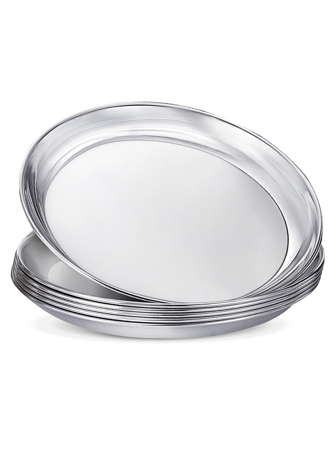JUDGE By Prestige Silver-Toned 6 Pieces Stainless Steel Dishwasher Safe Plates