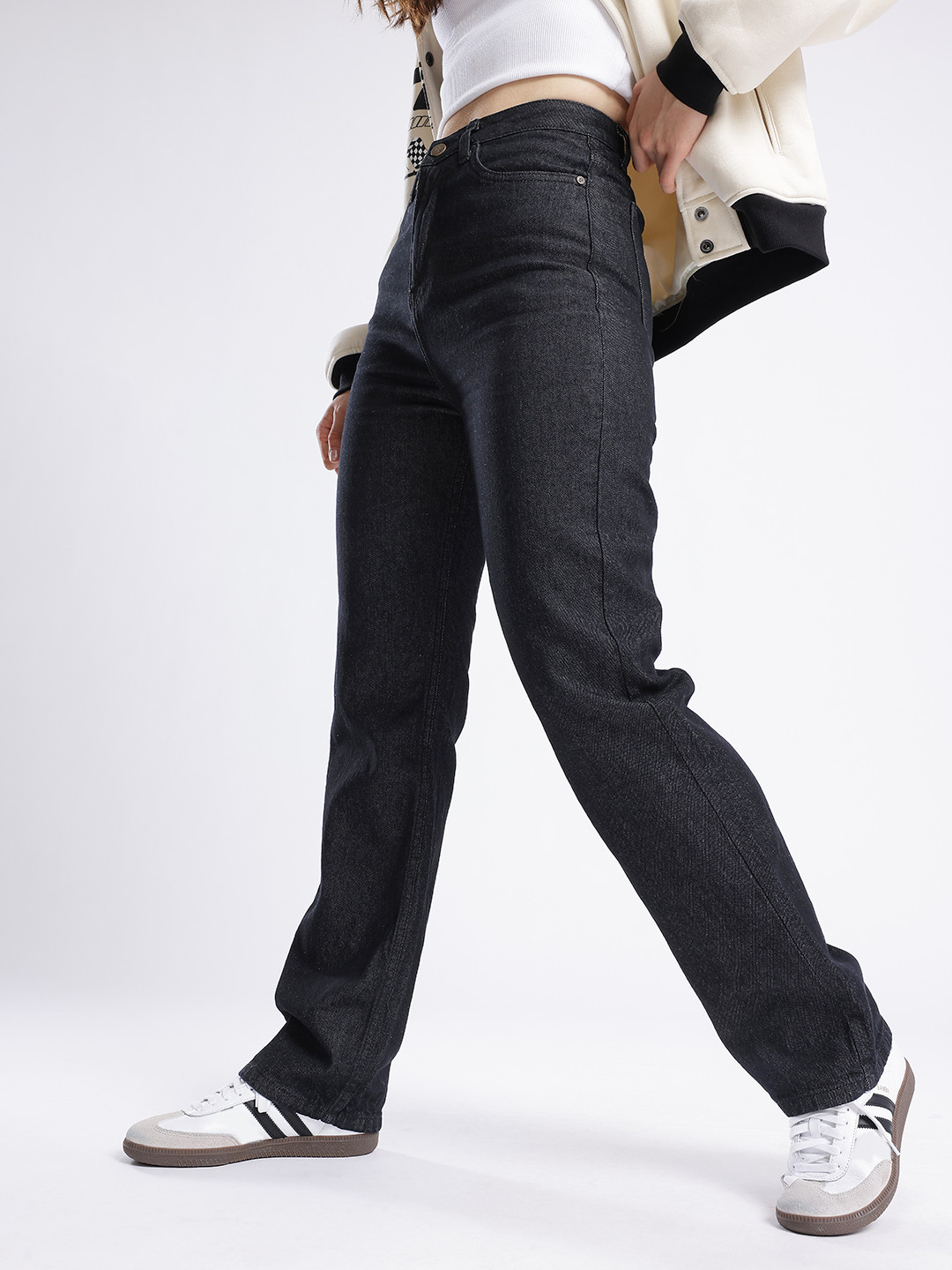 glitchez Women Light Fade Relaxed Straight High-Rise Jeans