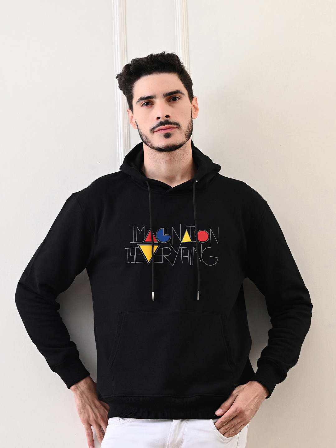 STARFOX Mens Relaxed Fit Hooded Pullover Oversized Sweatshirt