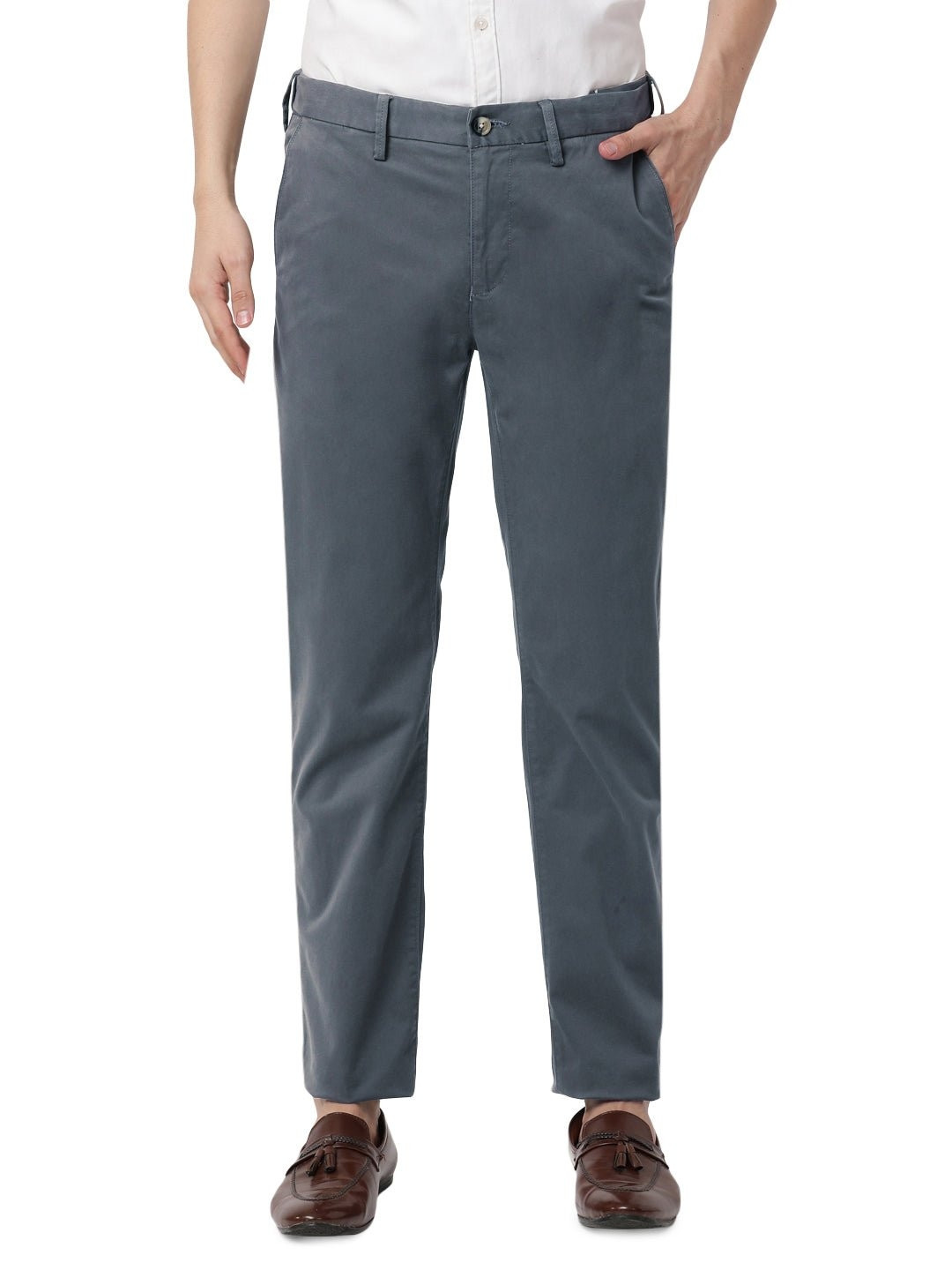 Minus One Men Regular Fit Chinos Trouser