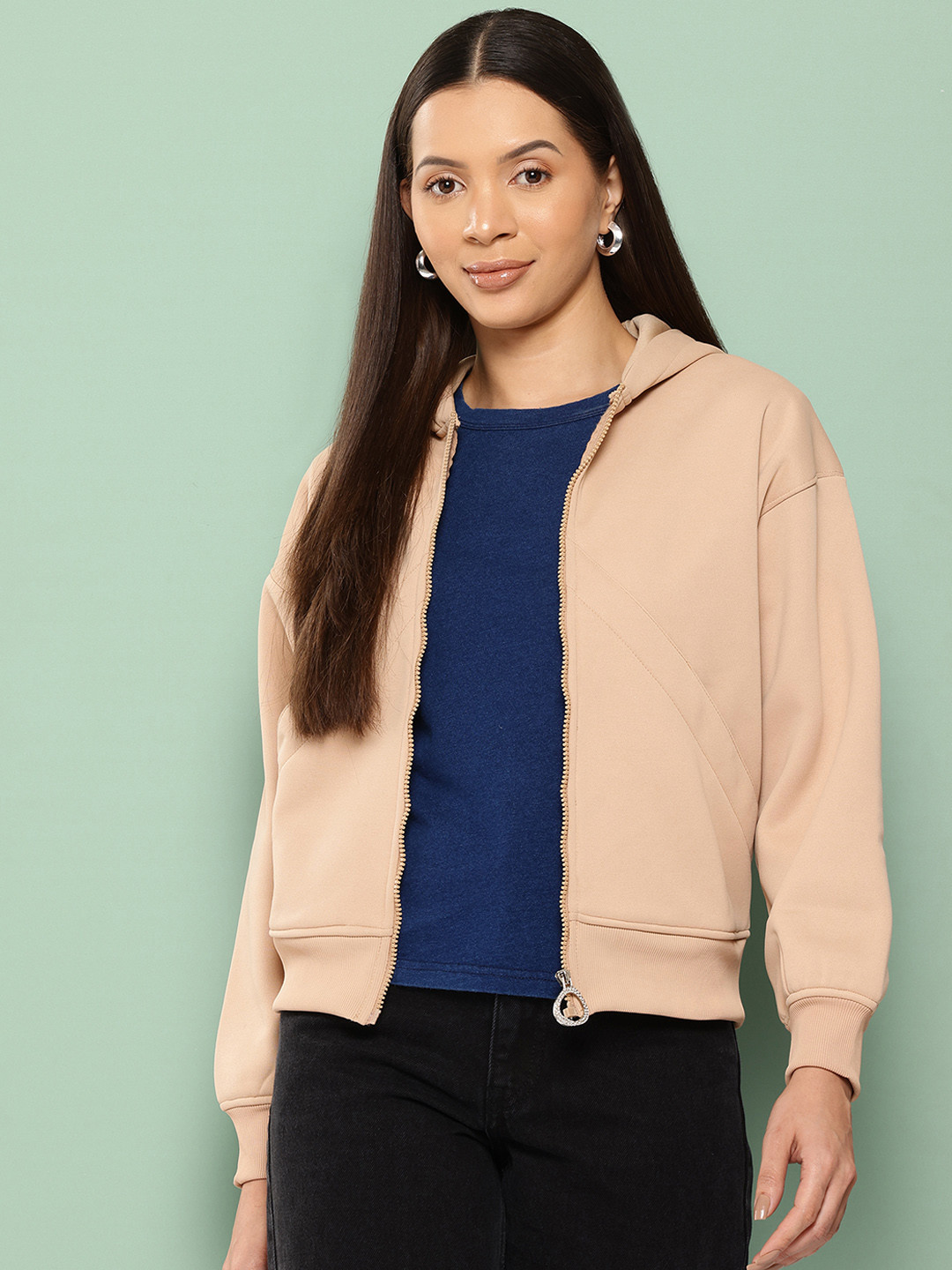 FEVER HUNT Solid Hooded Sweatshirt