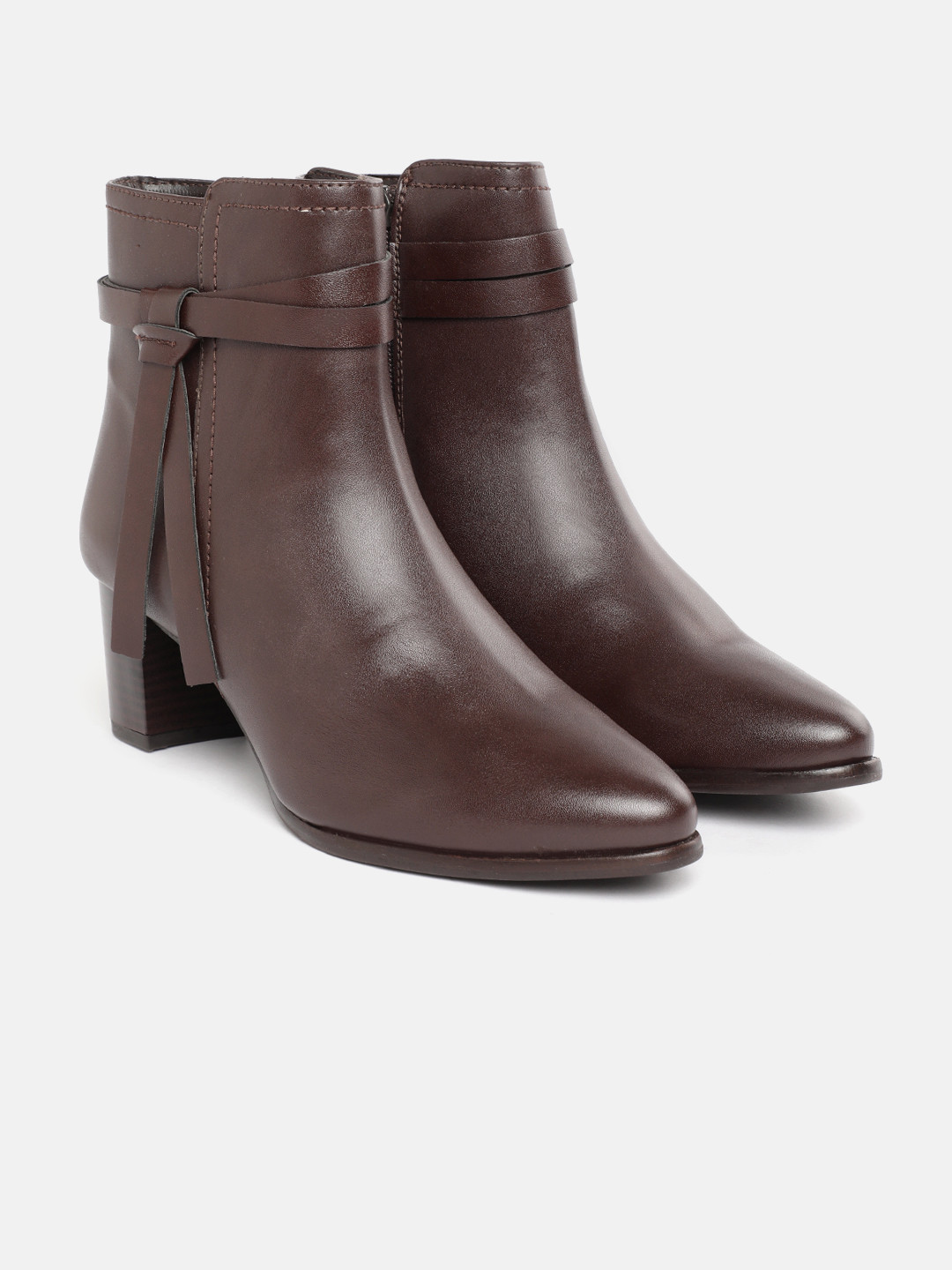 Allen Solly Women Tie-Up Detail Block Heel Boots
