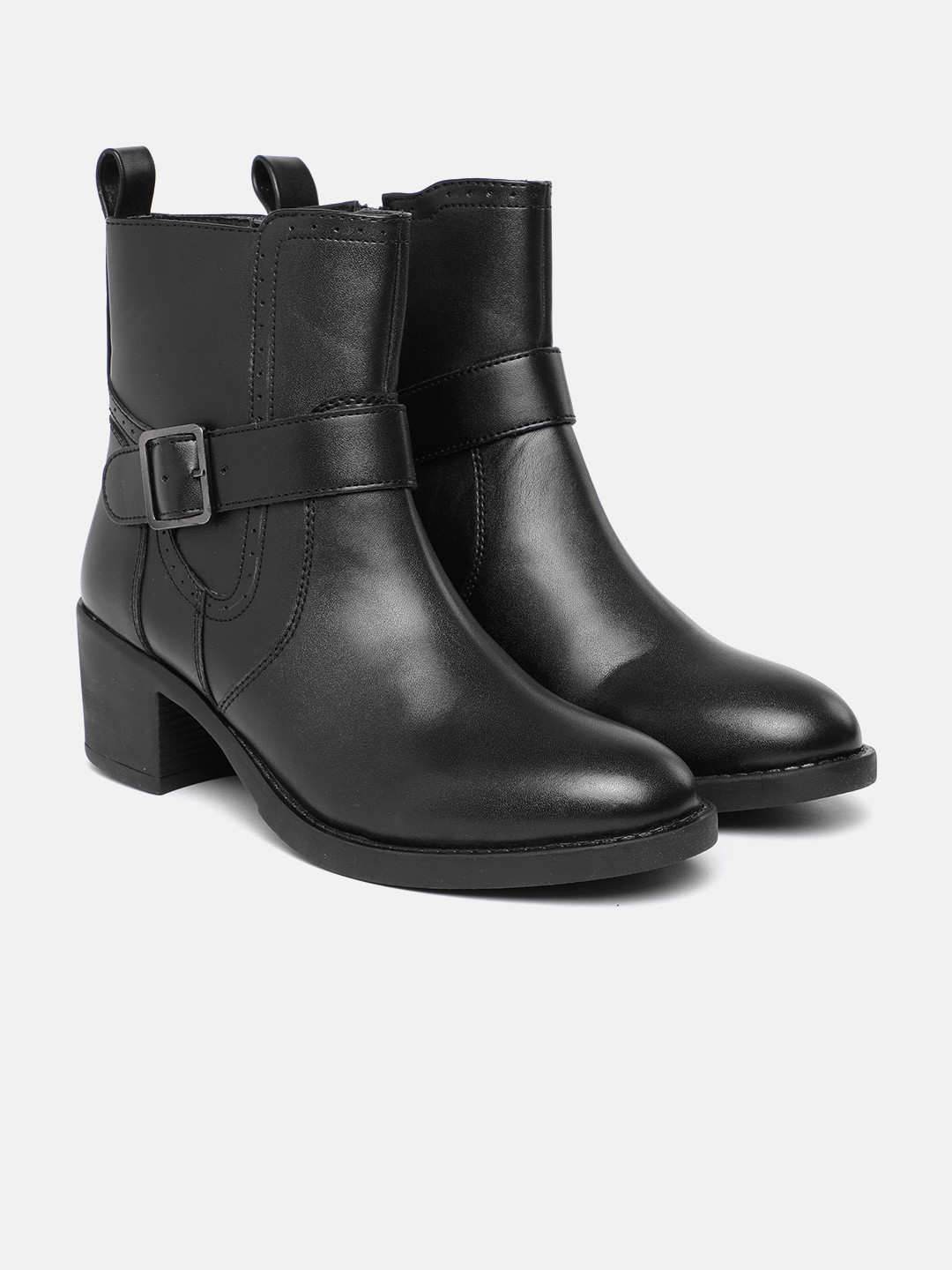 Allen Solly Women Mid-Top Block Heeled Regular Boots