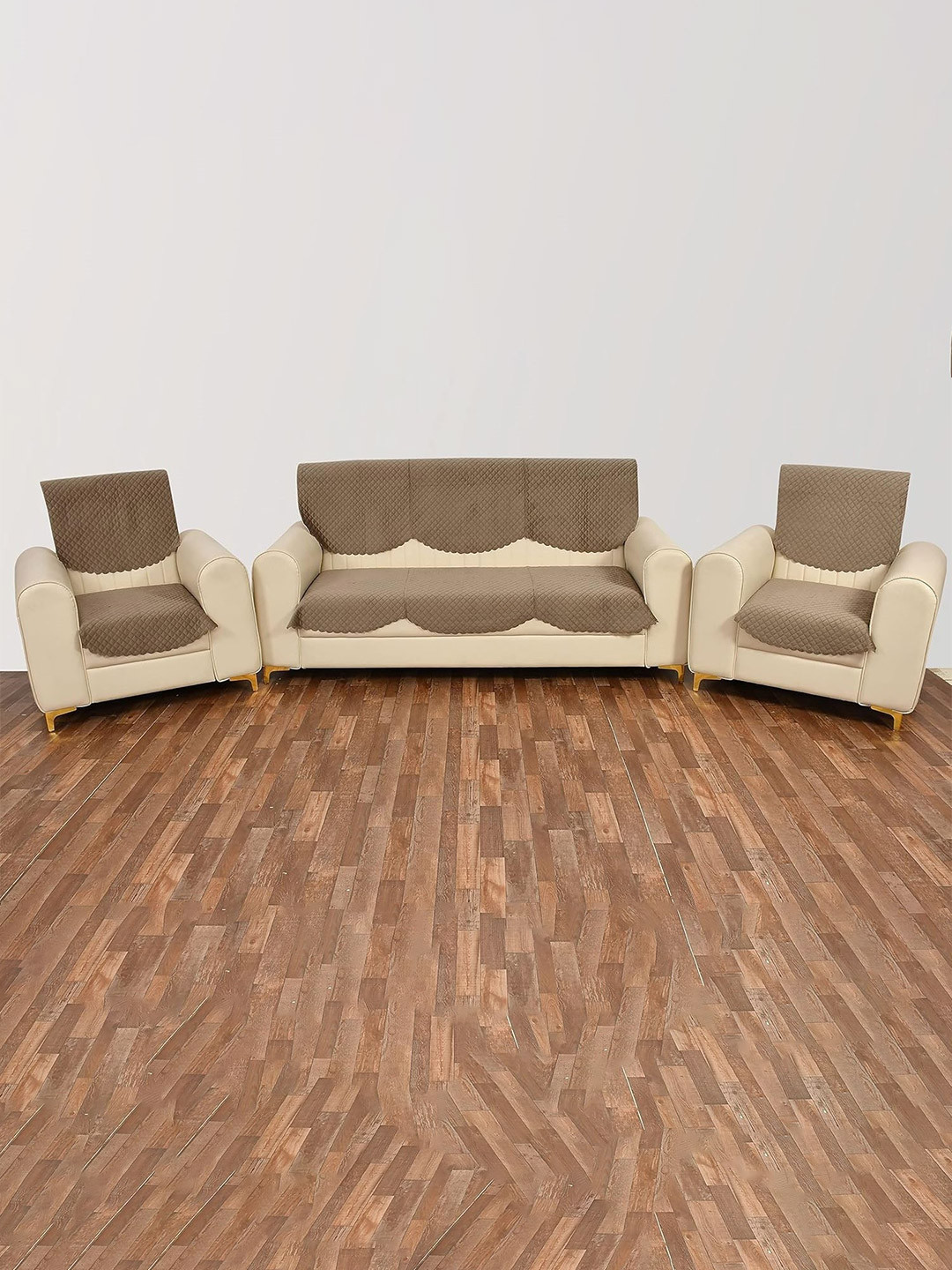 Bajo's Brown 5 Seater Velvet Sofa Cover