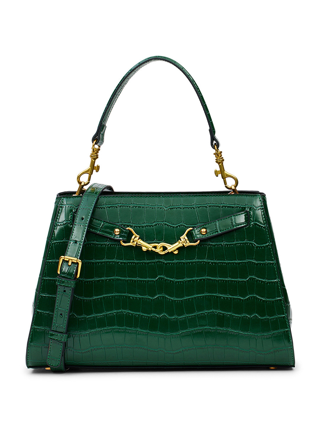 MIRAGGIO Kimi Green Crossbody Bag With Adjustable & Detachable Sling Strap
