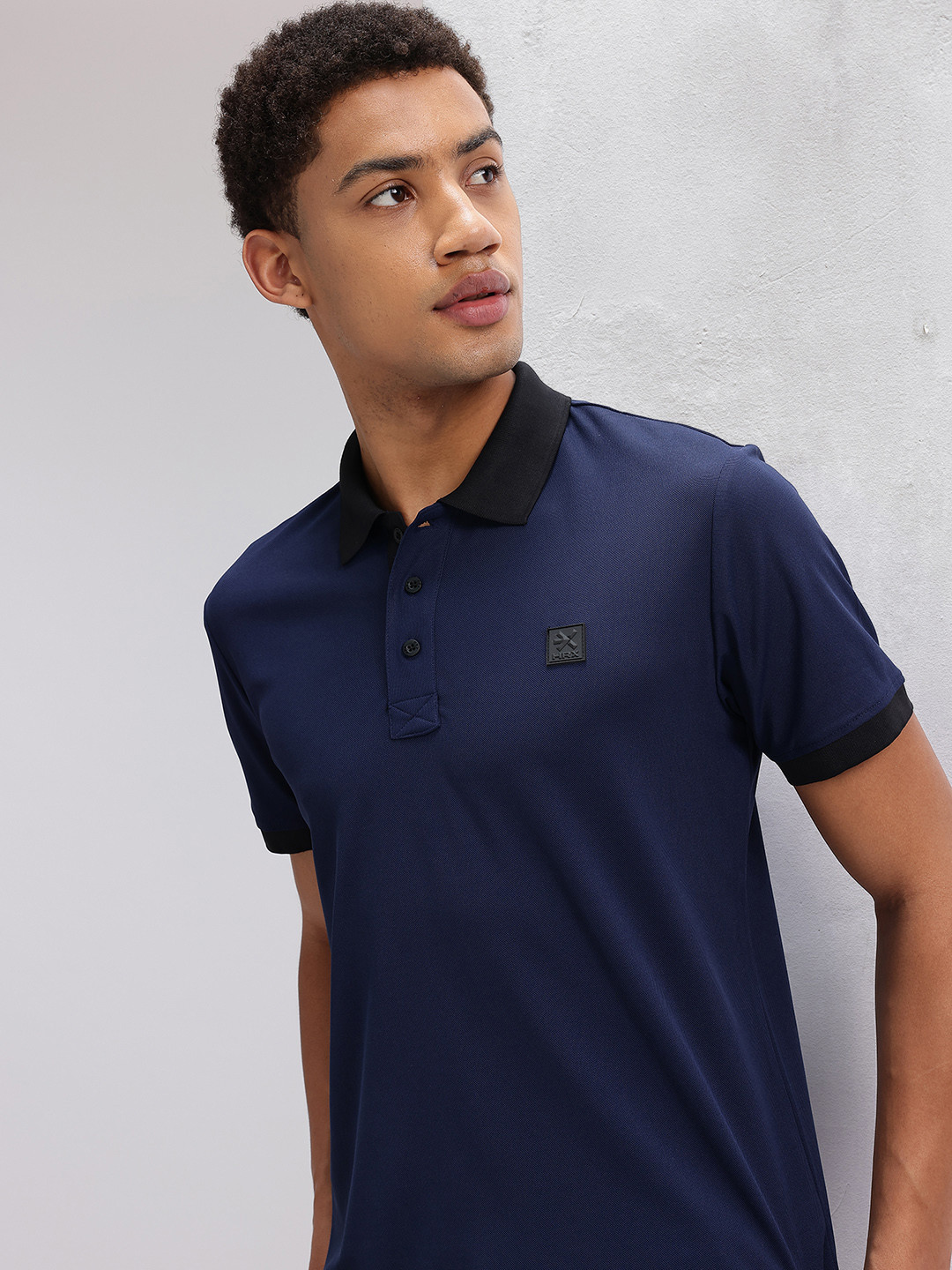 HRX by Hrithik Roshan Men Polo Collar T-shirt with Contrast Collar