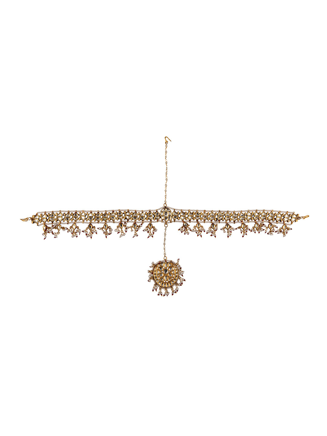 vivinia BY VIDHI MEHRA Womens Gold Plated Kundan Matha Patti