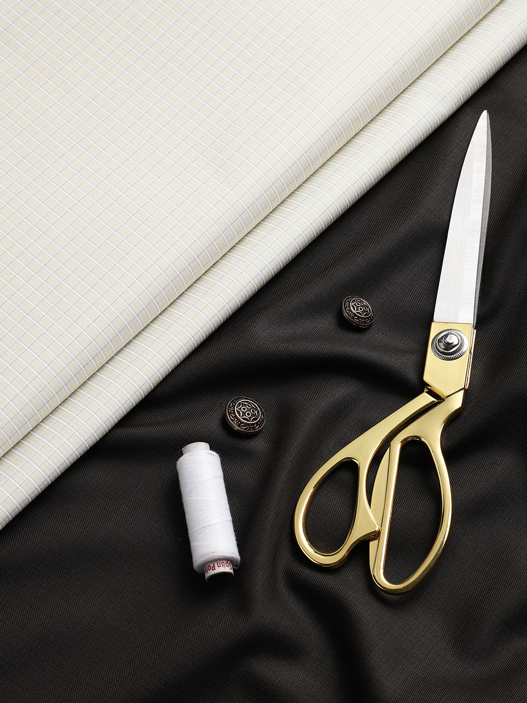 Raymond Men Checked Shirt and Trousers Clothing Fabric