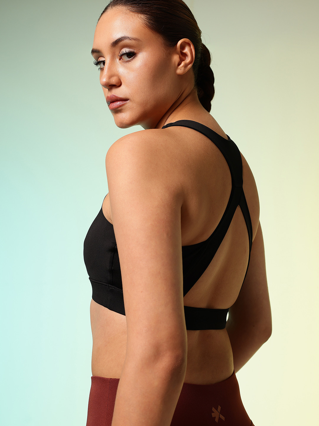 HRX by Hrithik Roshan Active Goddess Rapid-Dry Padded Training Bra HR_SS25_W_BA_KT125_03_B