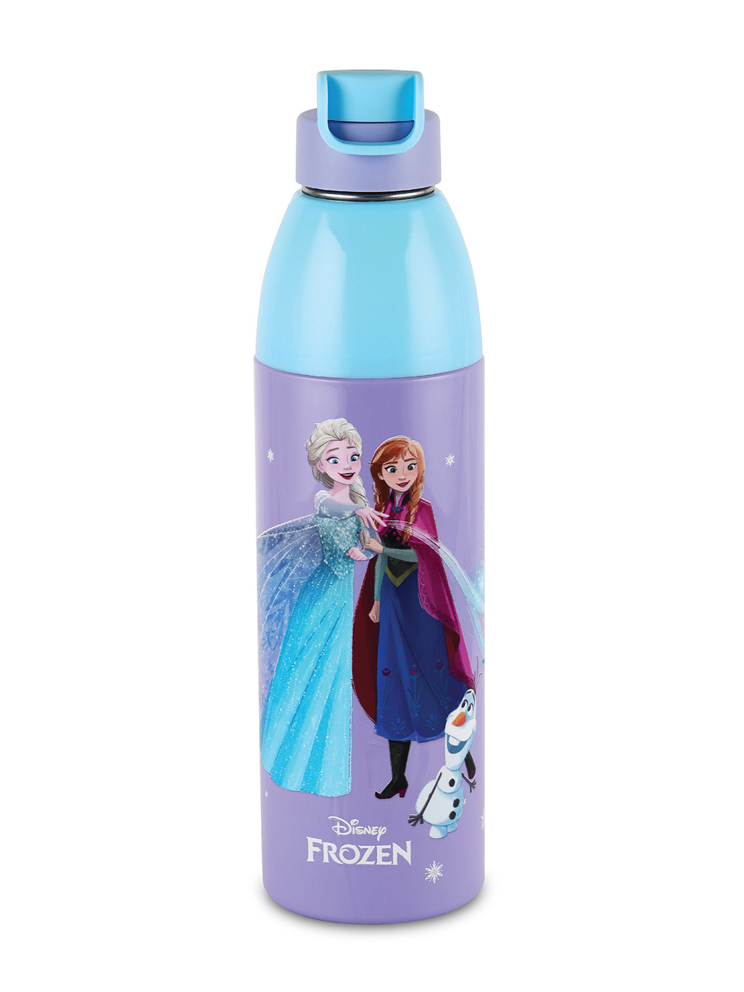 Cello Kidzbee Uranus 900 Violet Frozen Trio Printed Stainless Steel Water Bottle 680 ml