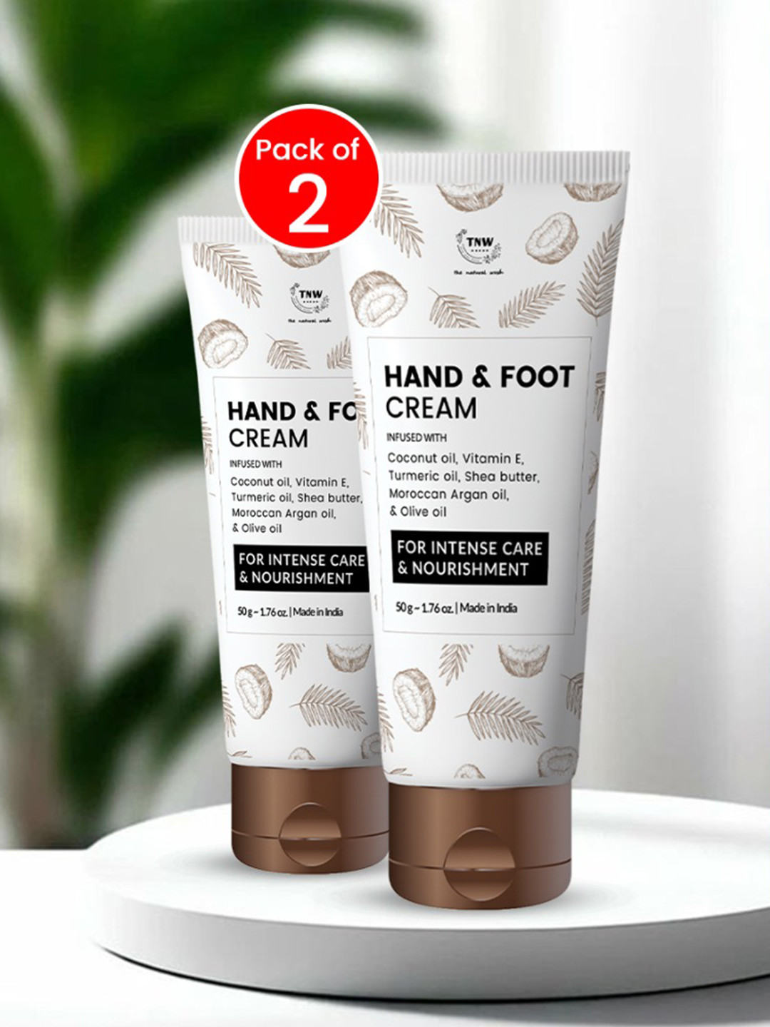 TNW the natural wash Set of 2 Nourishing Hand & Foot Cream - 50 g each