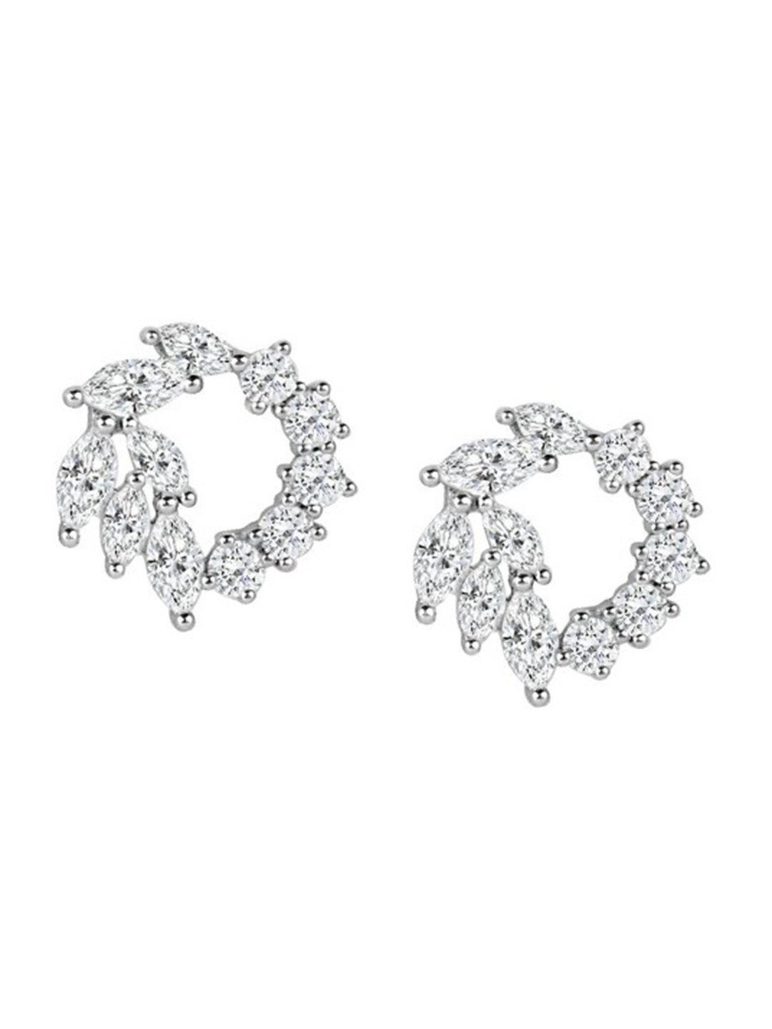 JUPRA Silver Wreth Floral Studs 925 Sterling Silver Earrings