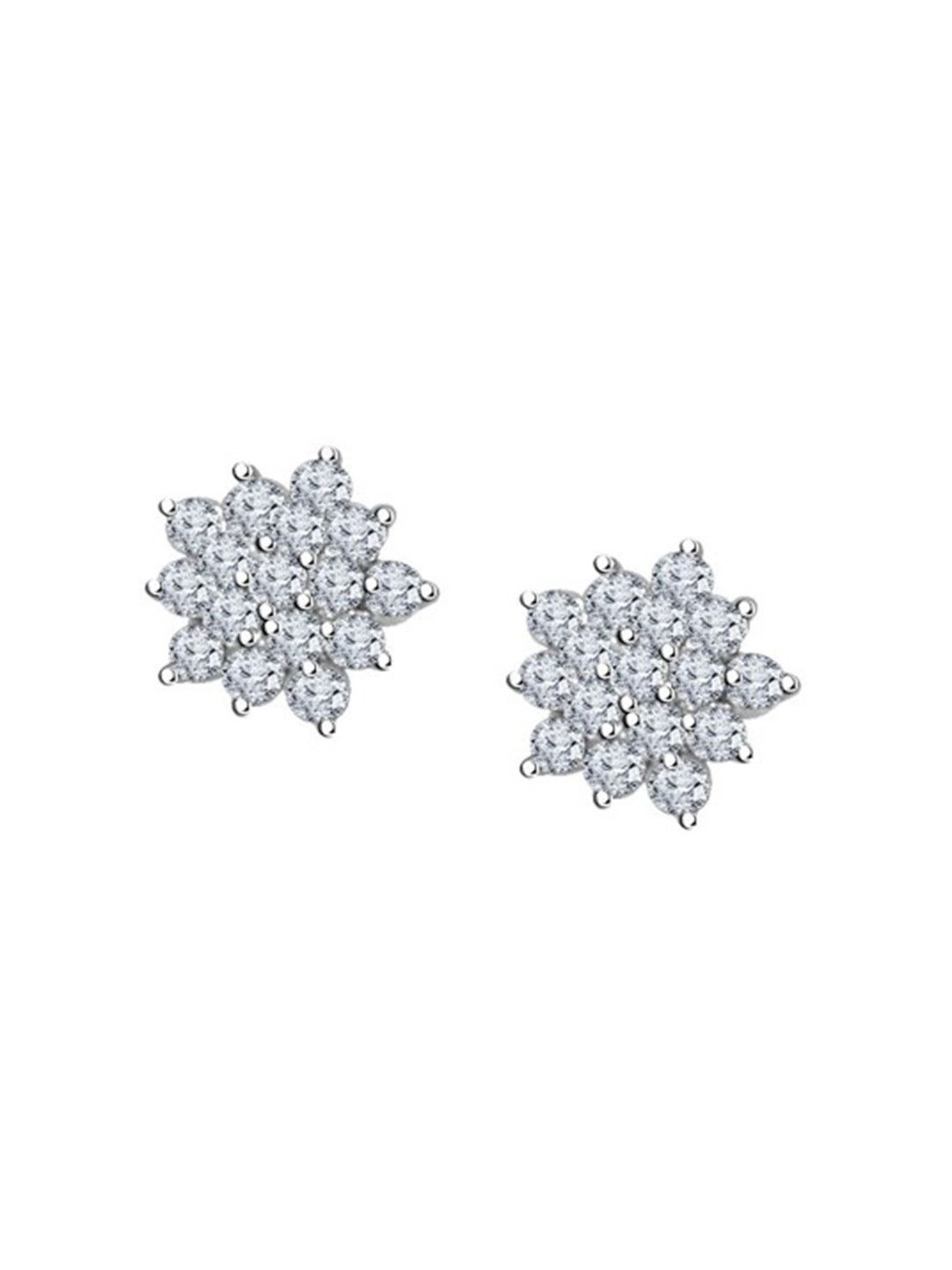 JUPRA Silver Marigold Floral Studs 925 Sterling Silver Earrings