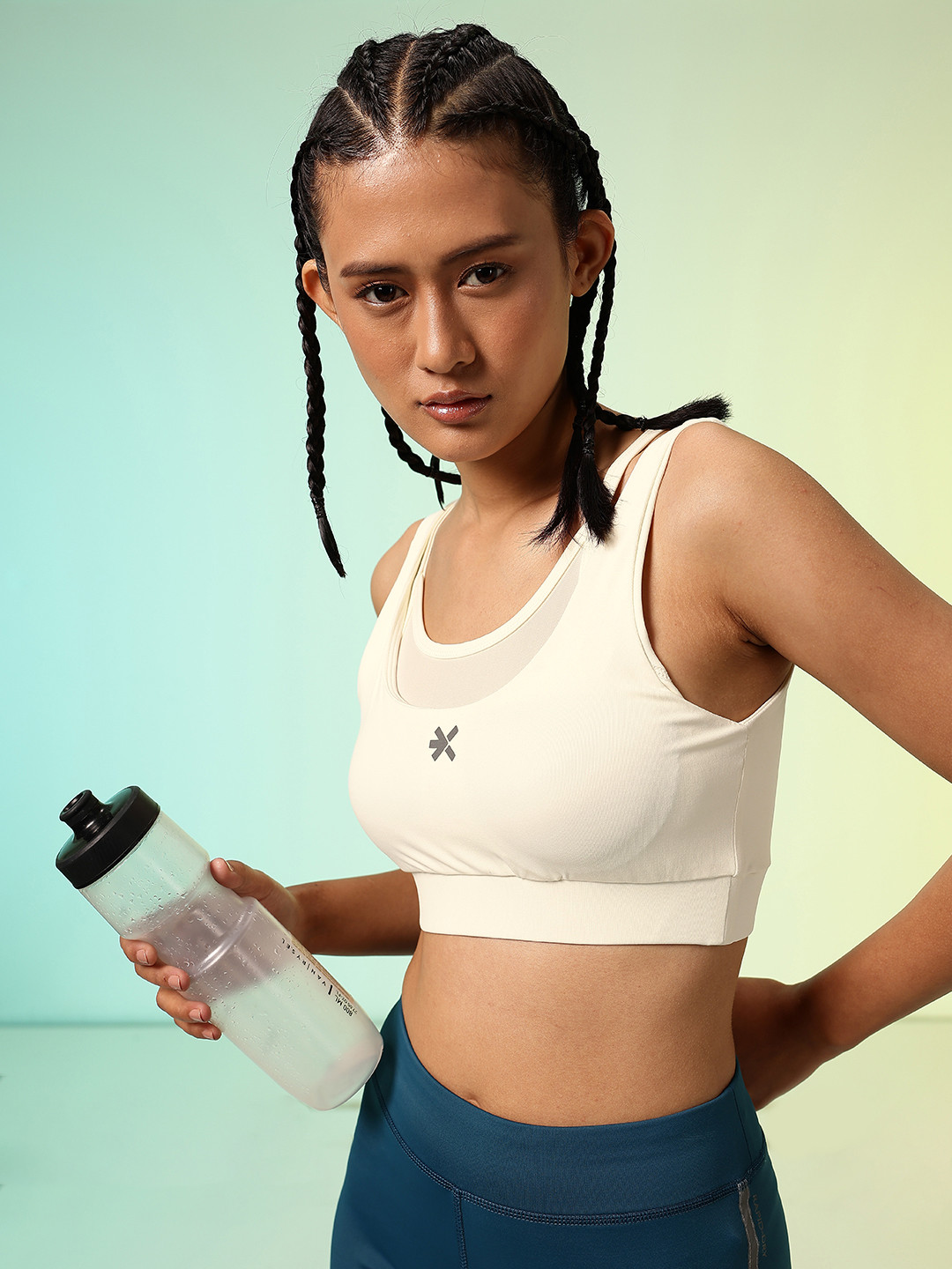 HRX by Hrithik Roshan Lightly Padded Rapid-Dry Running Bra HR_SS25_W_BA_KR003_03_B