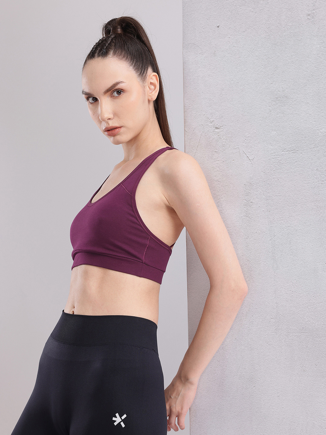 HRX by Hrithik Roshan Removable Padding Full Coverage Yoga Bra HR_SS25_W_BA_KY051_03