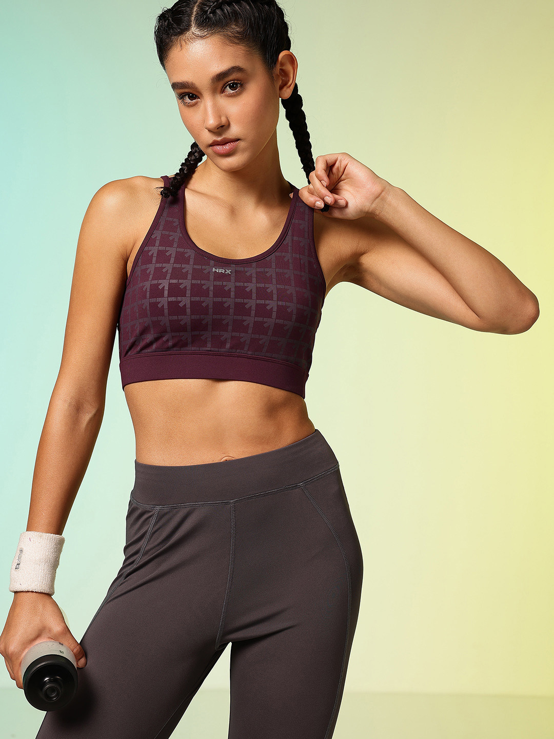 HRX by Hrithik Roshan Brand Logo Printed Rapid-Dry Running Bran