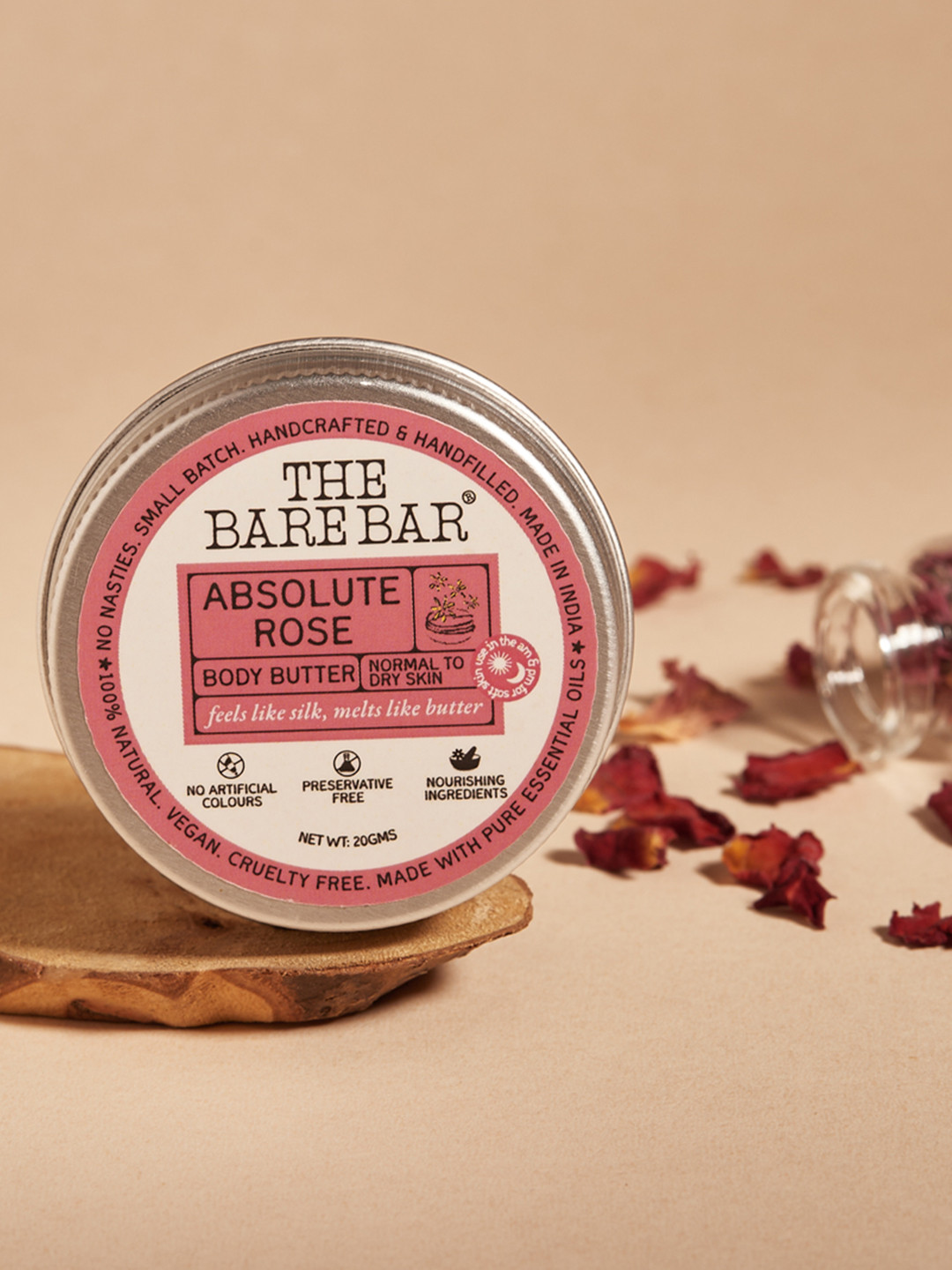 The Bare Bar Absolute Rose Body Butter With Shea & Mango Butter - 20 g