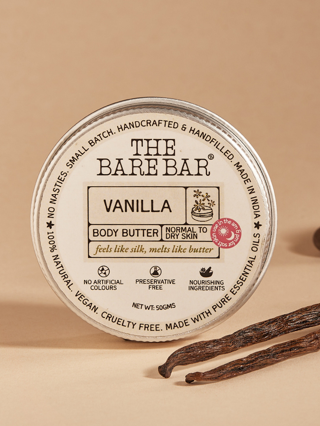 The Bare Bar Vanilla Body Butter With Shea & Mango Butter - 50 g