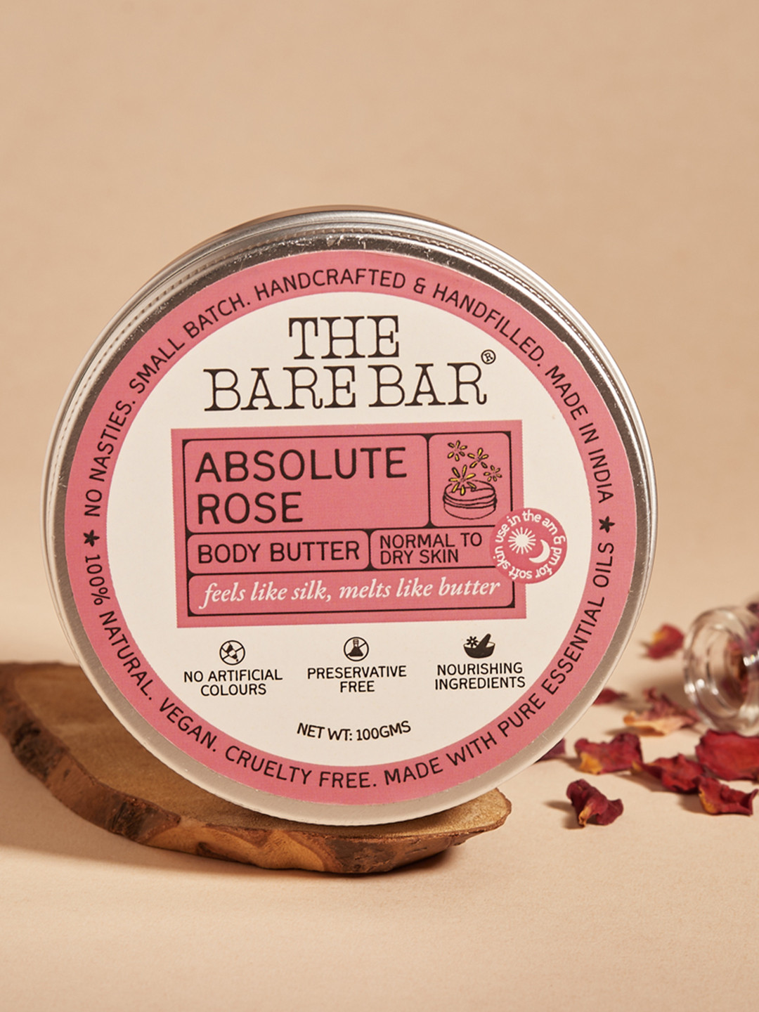 The Bare Bar Absolute Rose Body Butter With Shea & Mango Butter - 100 g