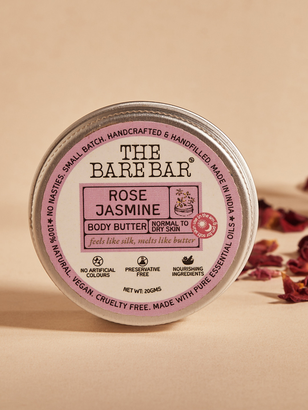 The Bare Bar Rose Jasmine Body Butter With Shea & Mango Butter - 20 g