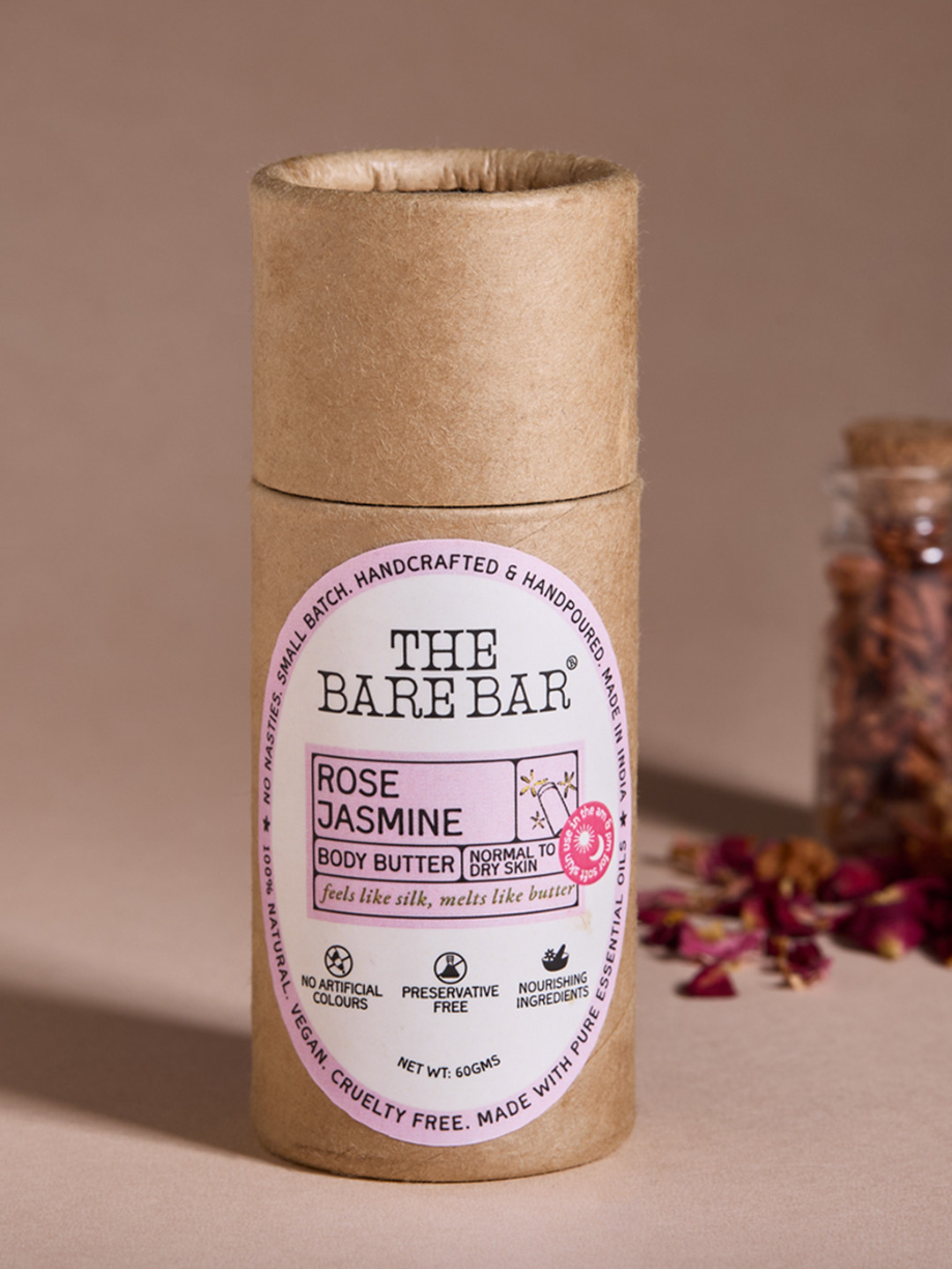 The Bare Bar Rose Jasmine Body Butter With Shea & Mango Butter - 60 g