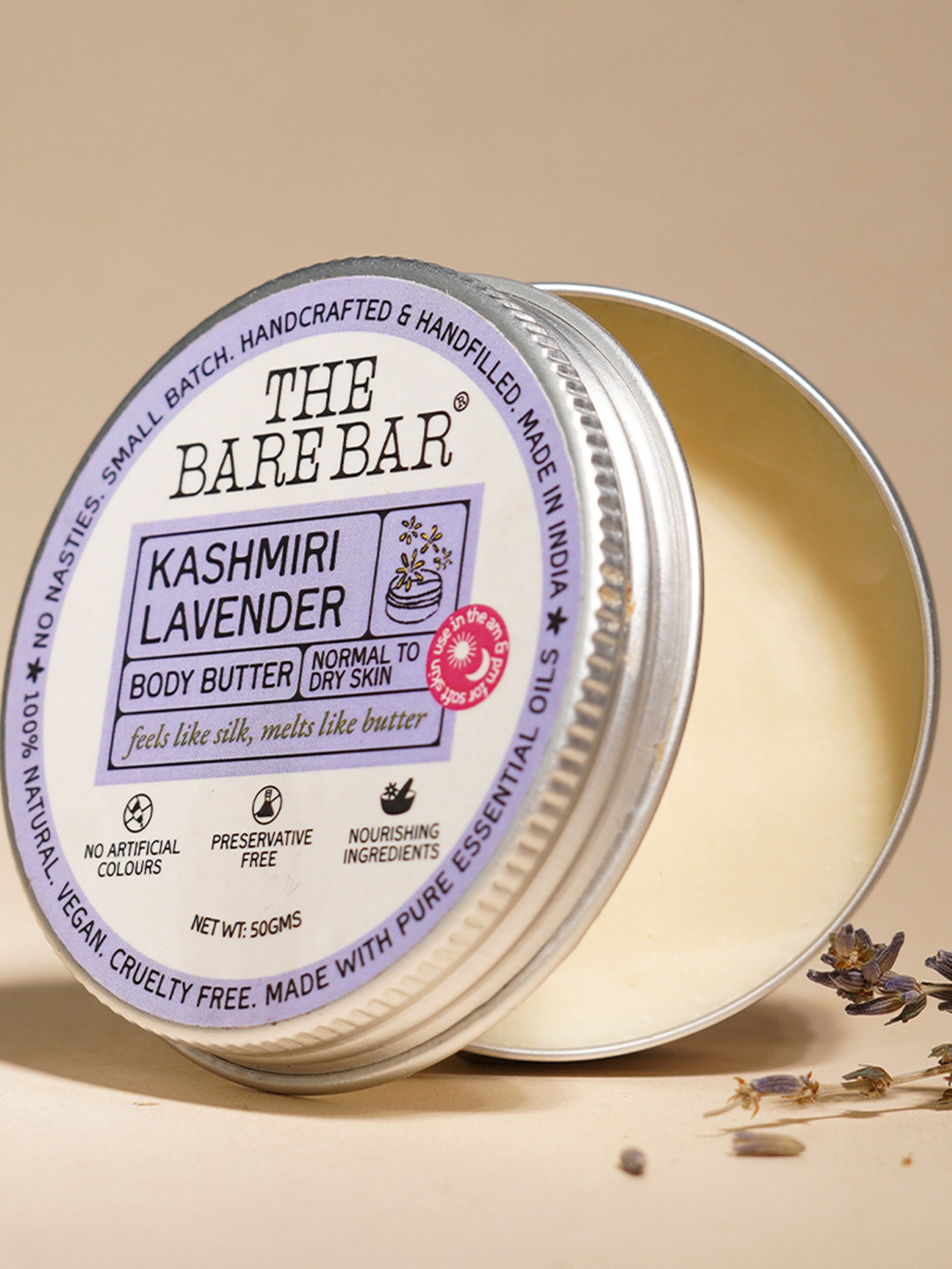 The Bare Bar Kashmiri Lavender Body Butter With Shea Butter - 50 g