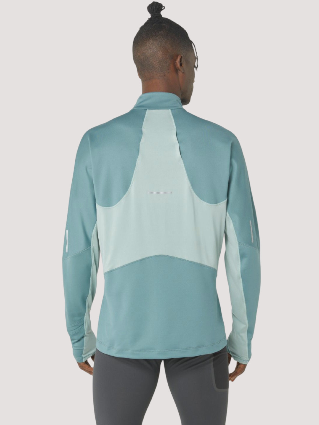 ASICS Brand Logo Detail One-Thumb Sleeves Acti-Breeze Half-Zipper Running Jacket