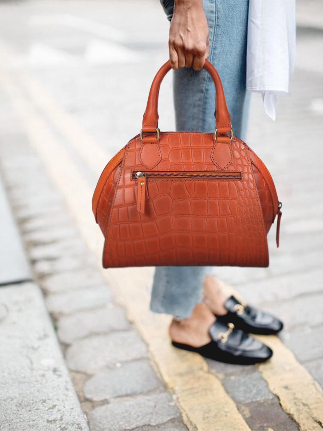 Celtic Animal Leather Shopper Handheld Bag