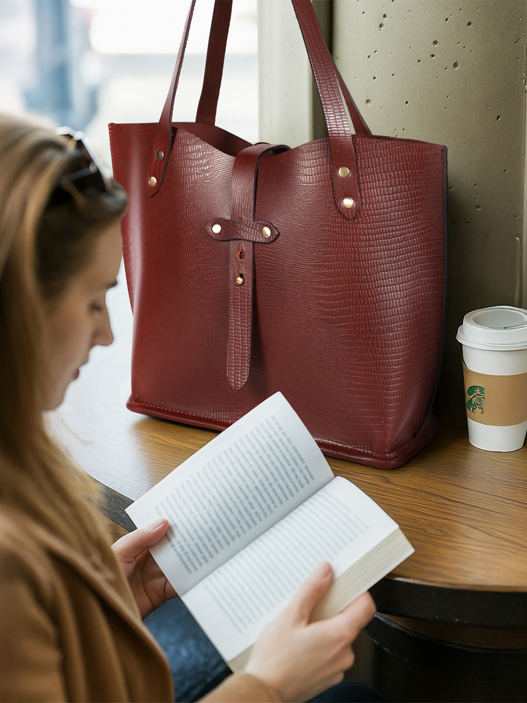 Celtic Animal Leather Brown Shopper Tote Bag Spacious and Stylish with Dual Handles