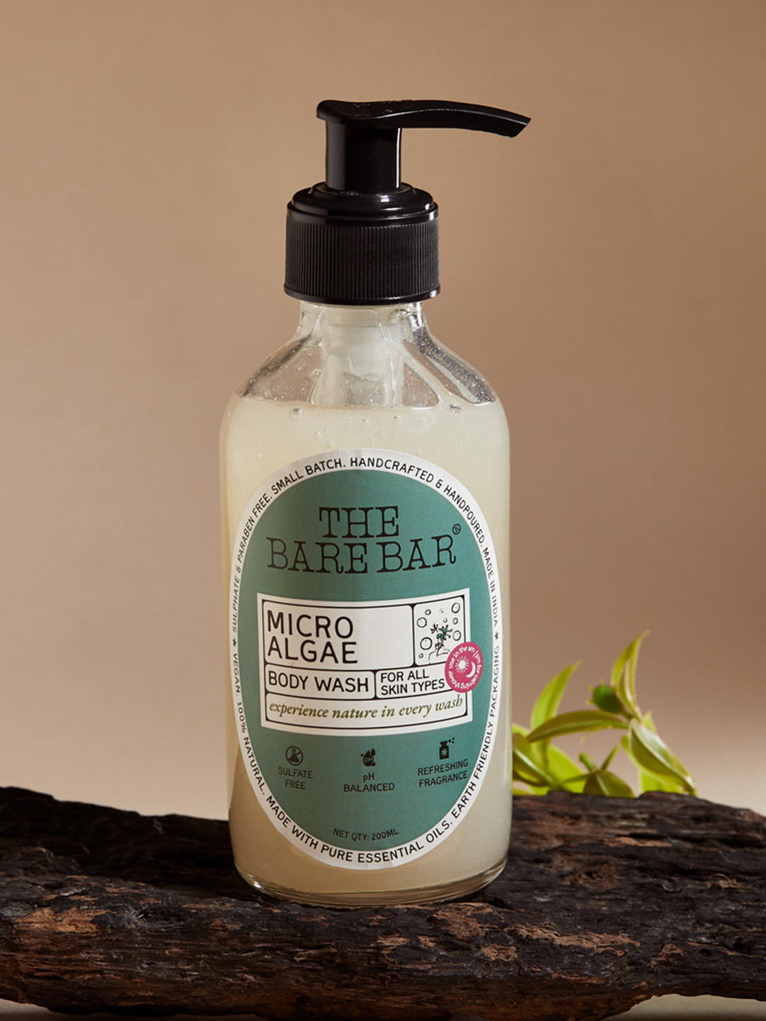 The Bare Bar Micro Algae Hydrating & Nourishing Body Wash - 200 ml