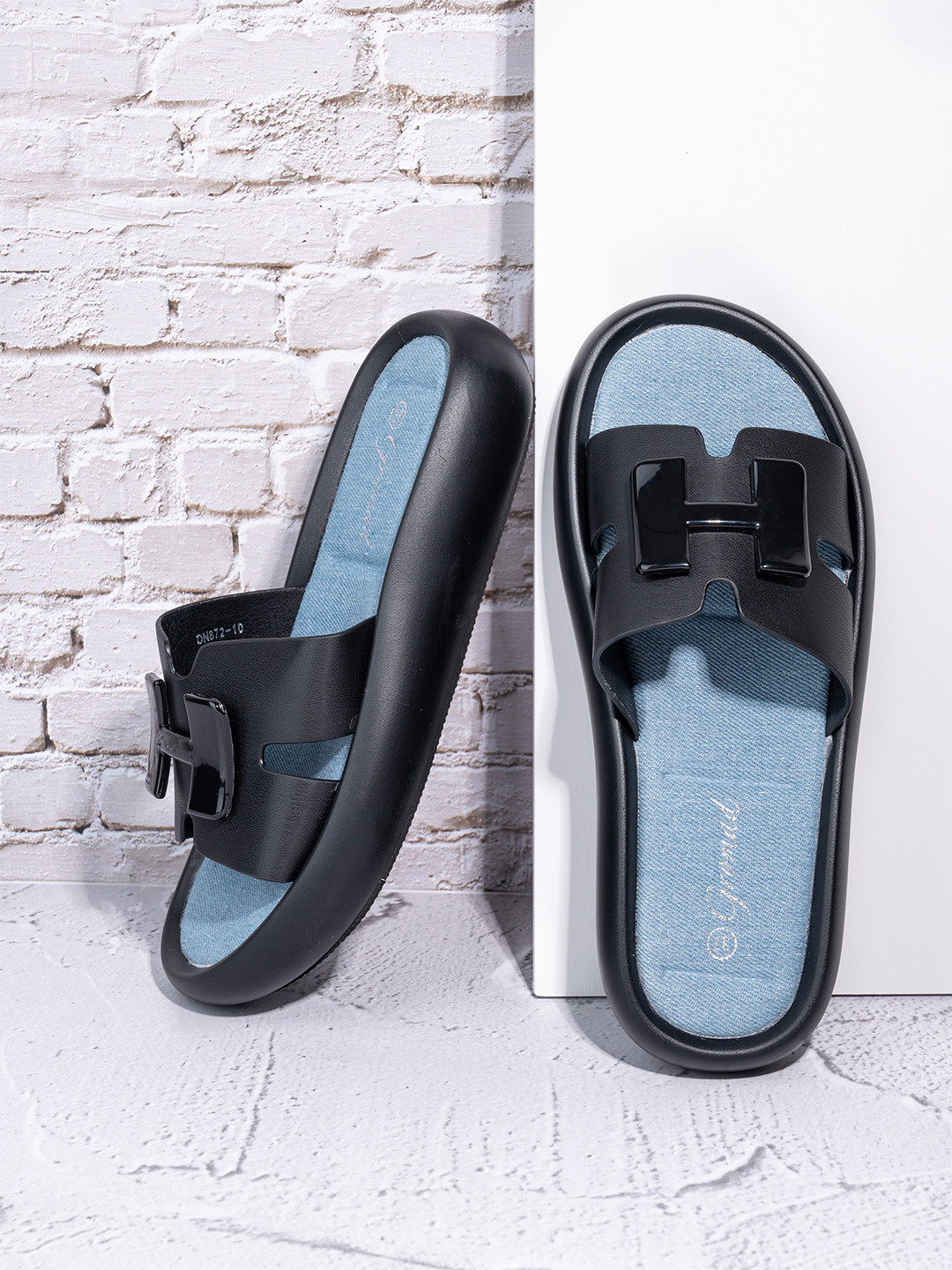 BRISKERS Gromad Ocean Breeze Open Toe Flatform Heels