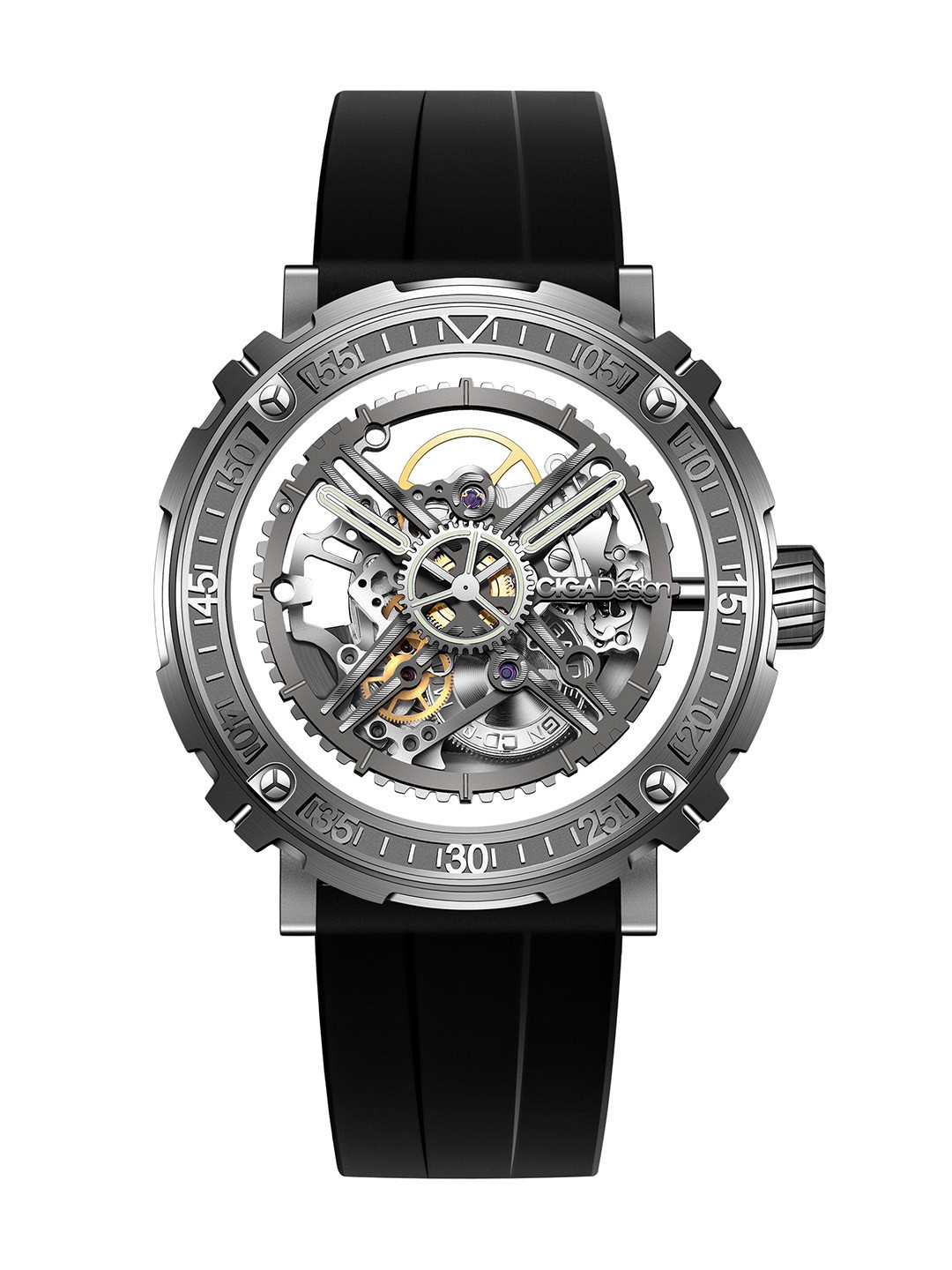 CIGA Design Men Dial & Straps Analogue Automatic Motion Powered Watch M051-TT01-W6B