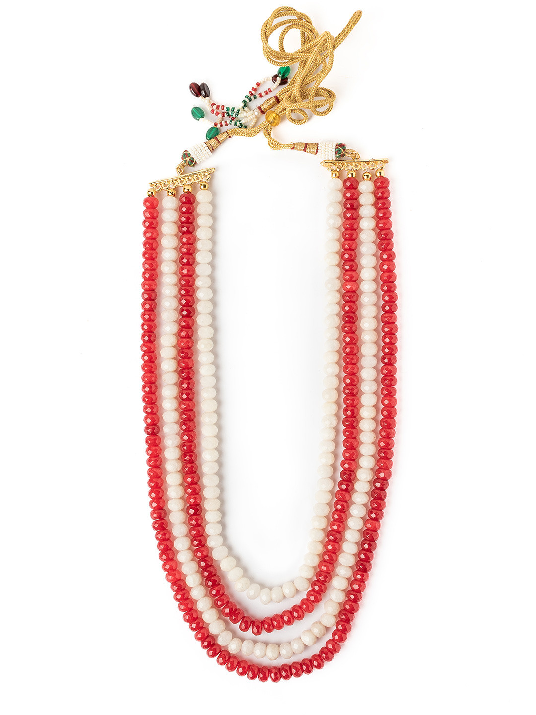 vivinia BY VIDHI MEHRA White Red Womens Necklace Set