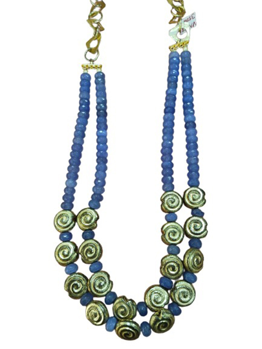 vivinia BY VIDHI MEHRA Womens Gold Plated Blue Necklace Set