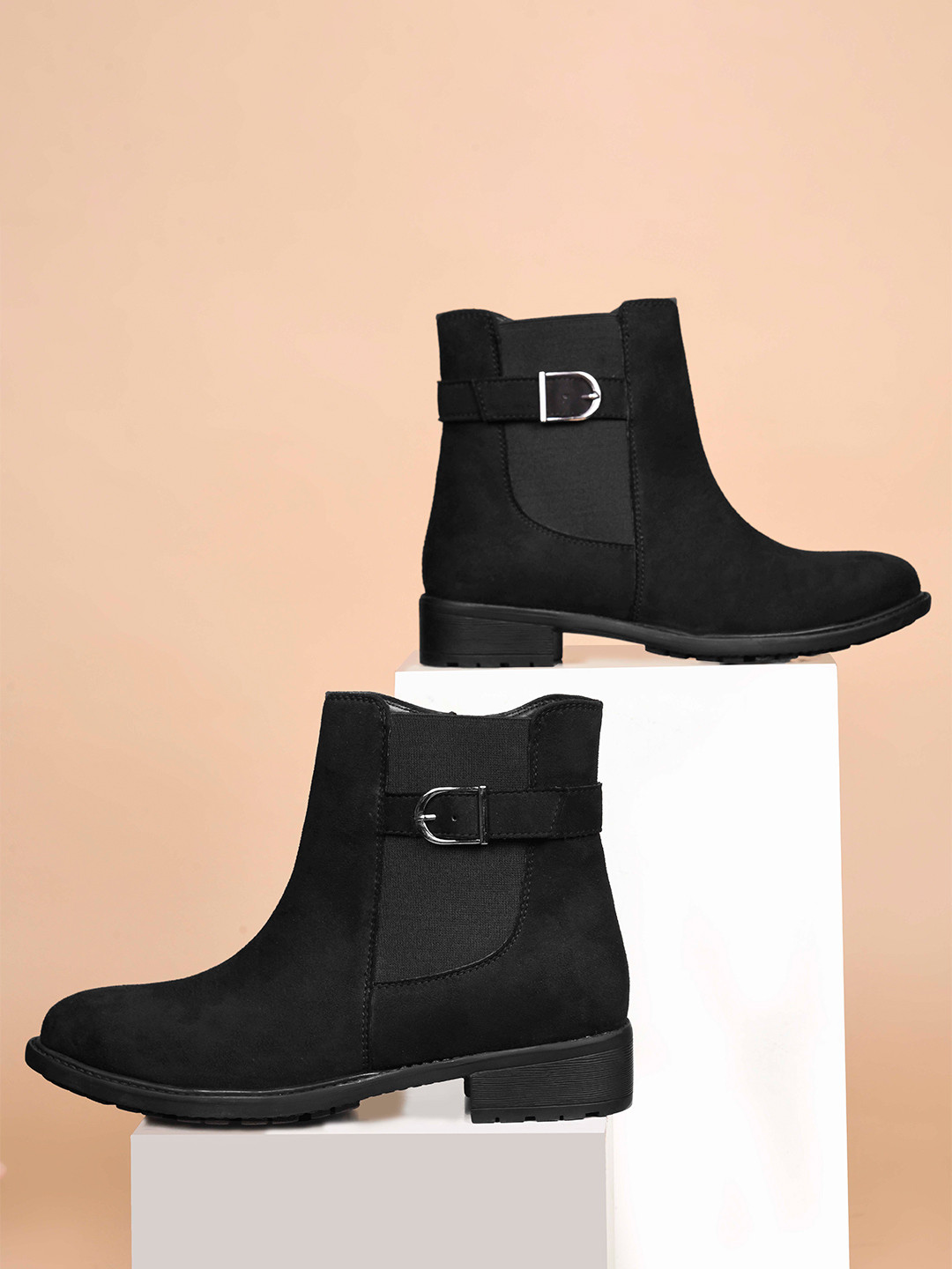 CLOG LONDON Women Casual Block-Heeled Chelsea Boots