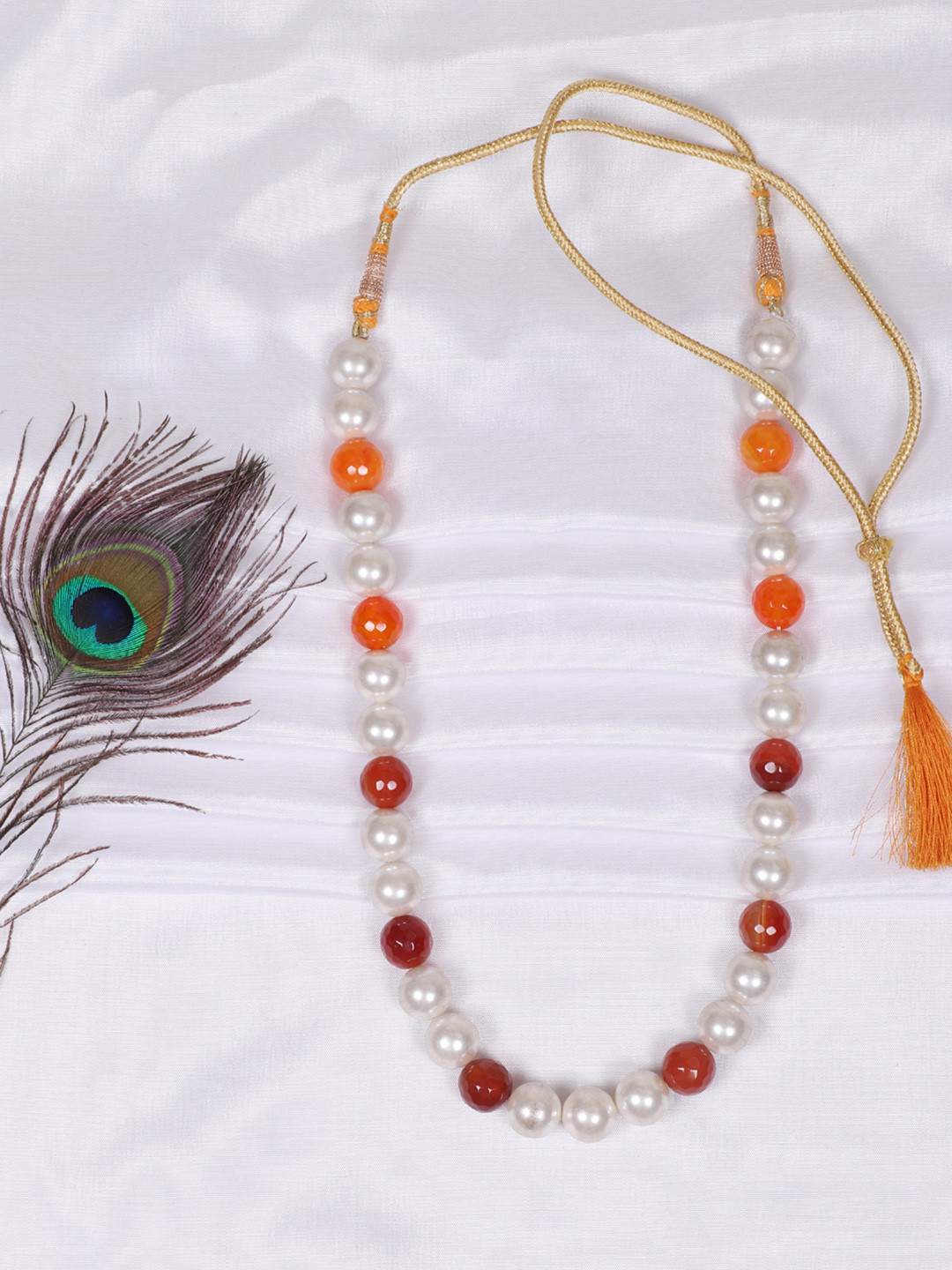 Raj Gems Sterling Silver Onyx Gemstone Beaded Necklace